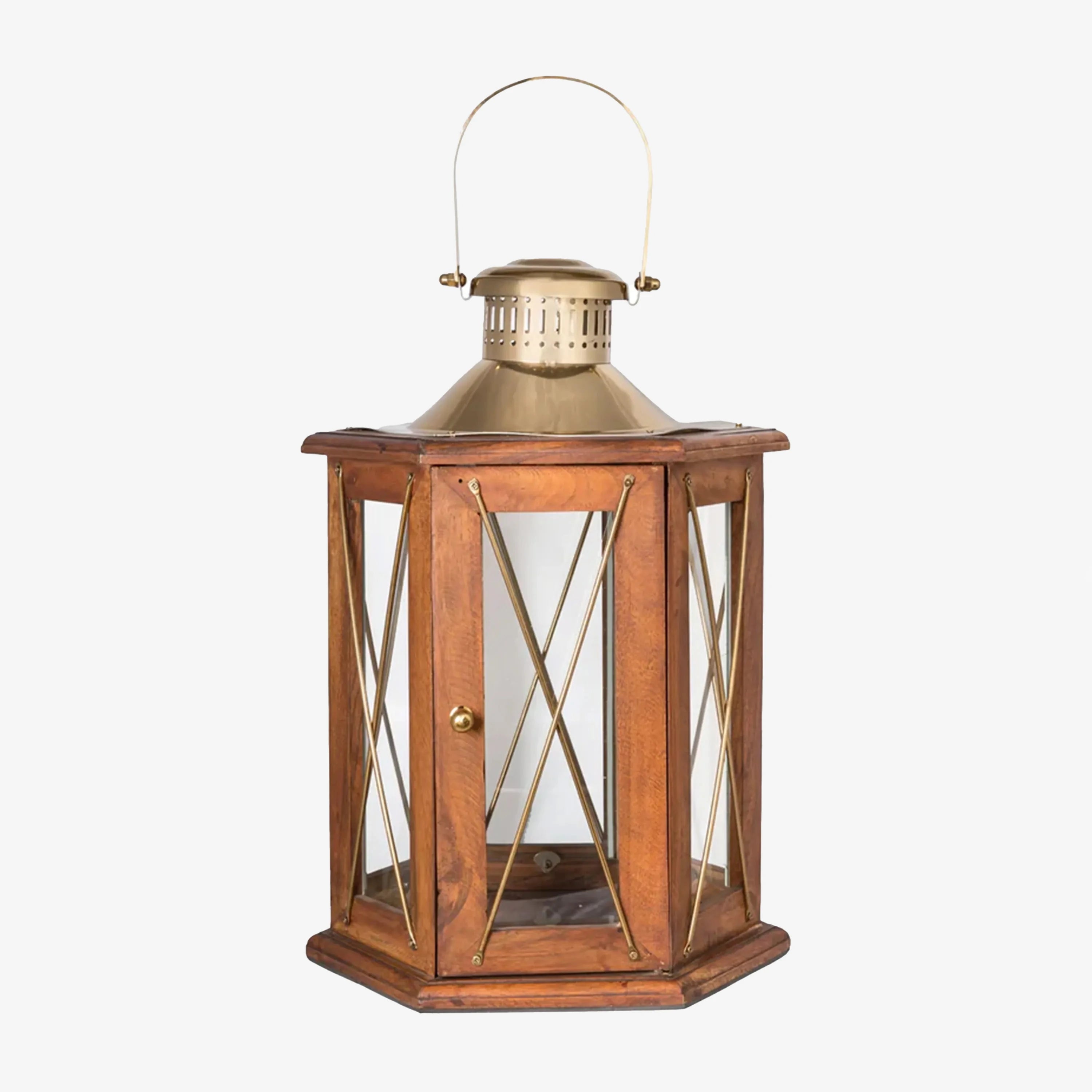 Heptagon Wooden Lantern