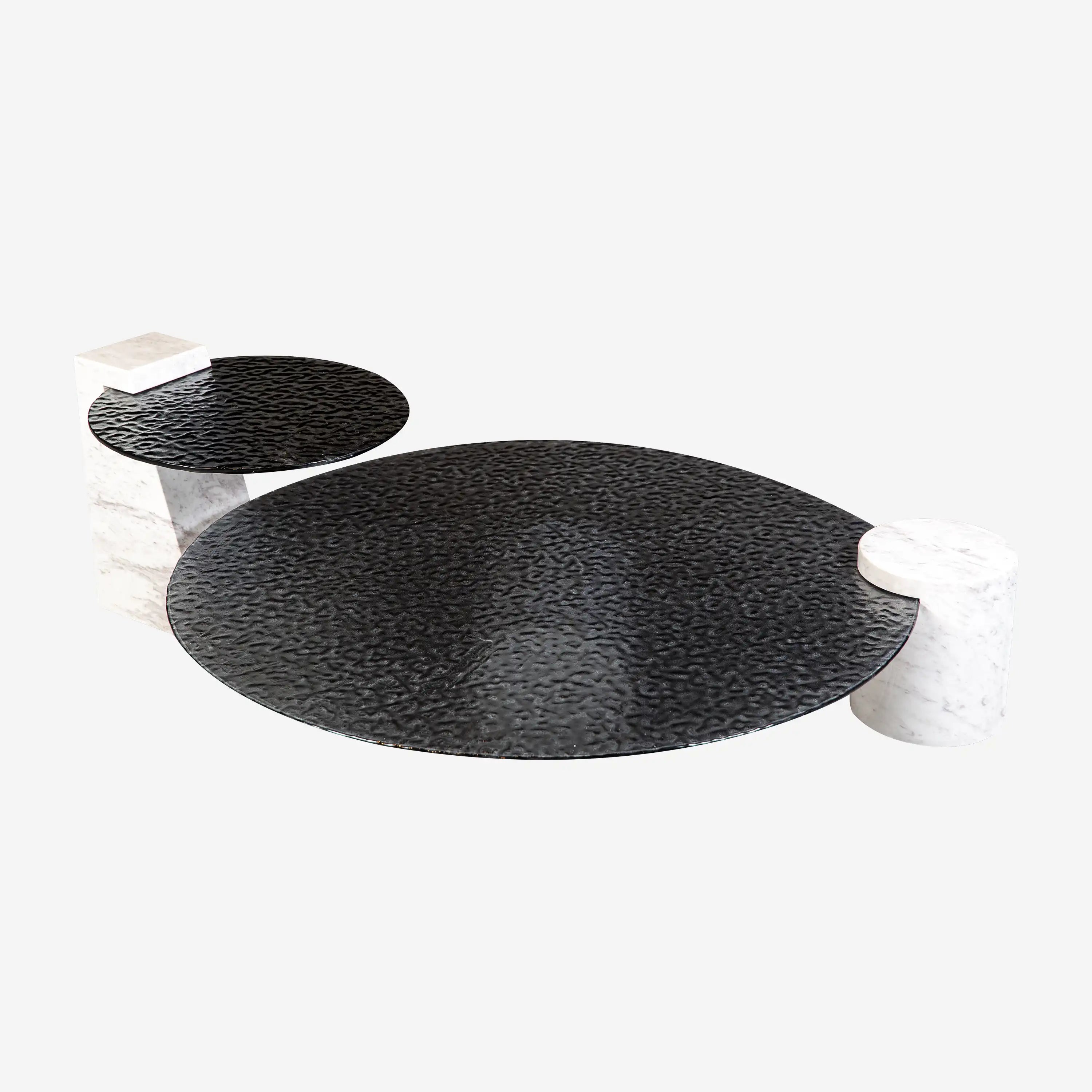 Tommaso Marble Glass Coffee Table