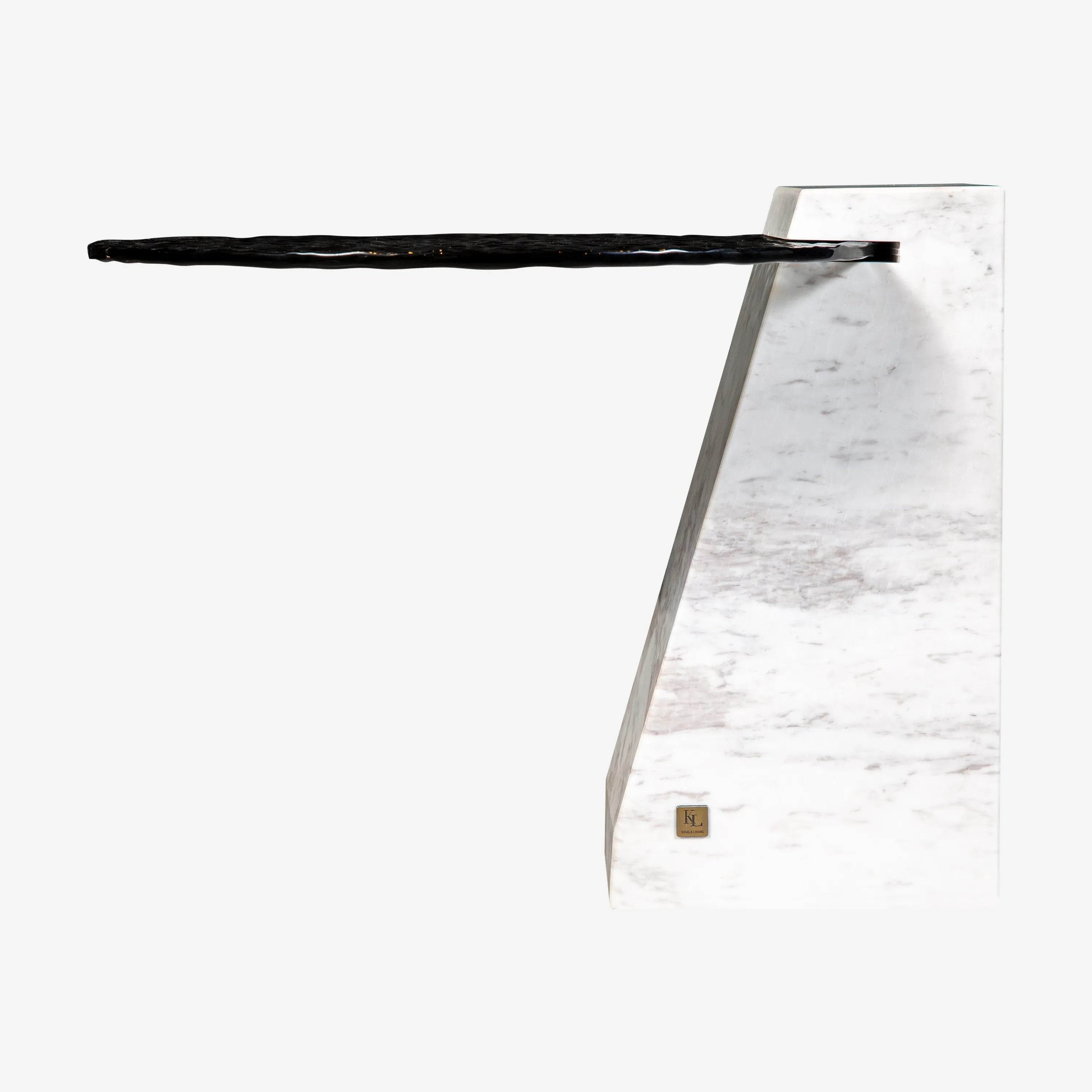 Tommaso Marble Glass Side Table