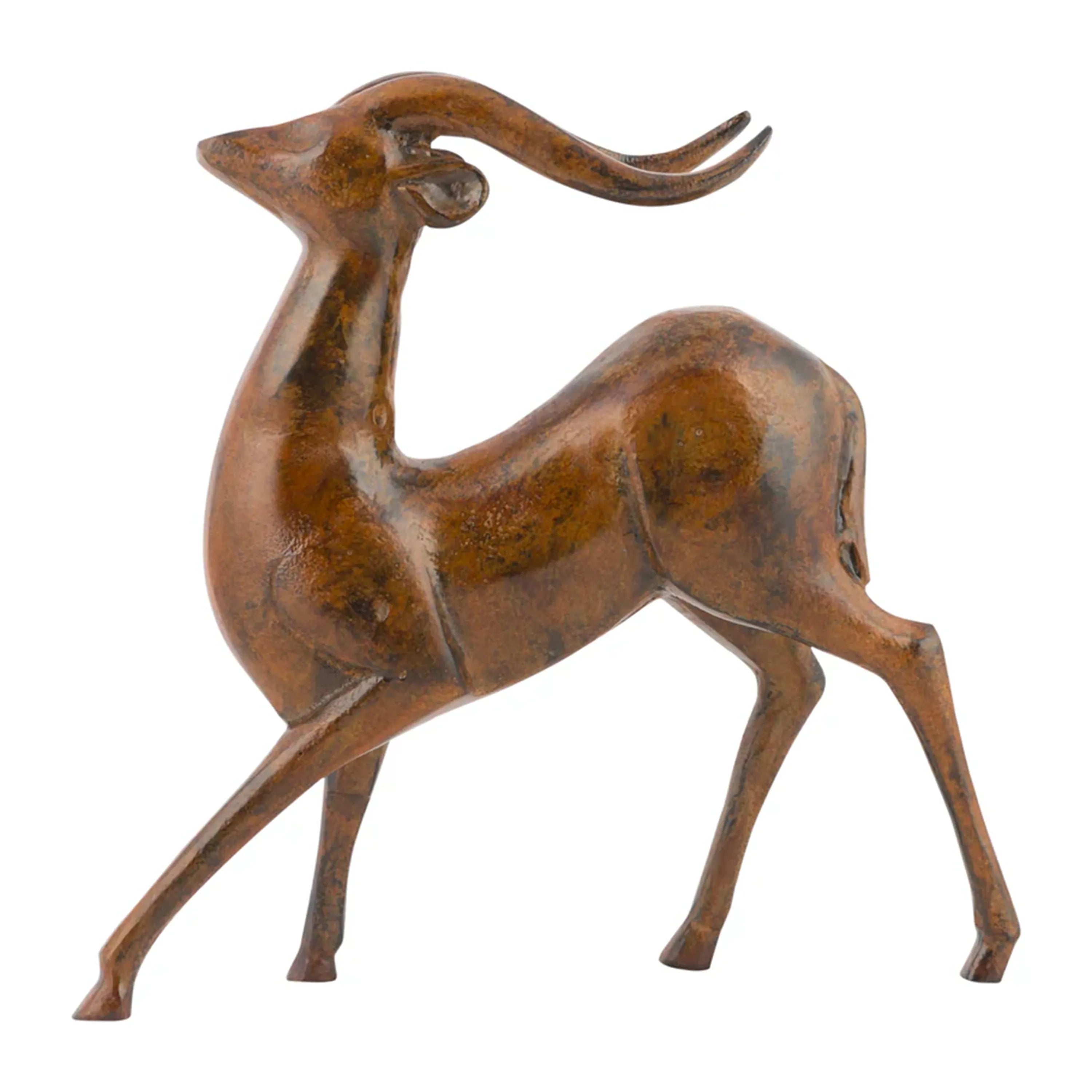 Rust Patina Deer Statue