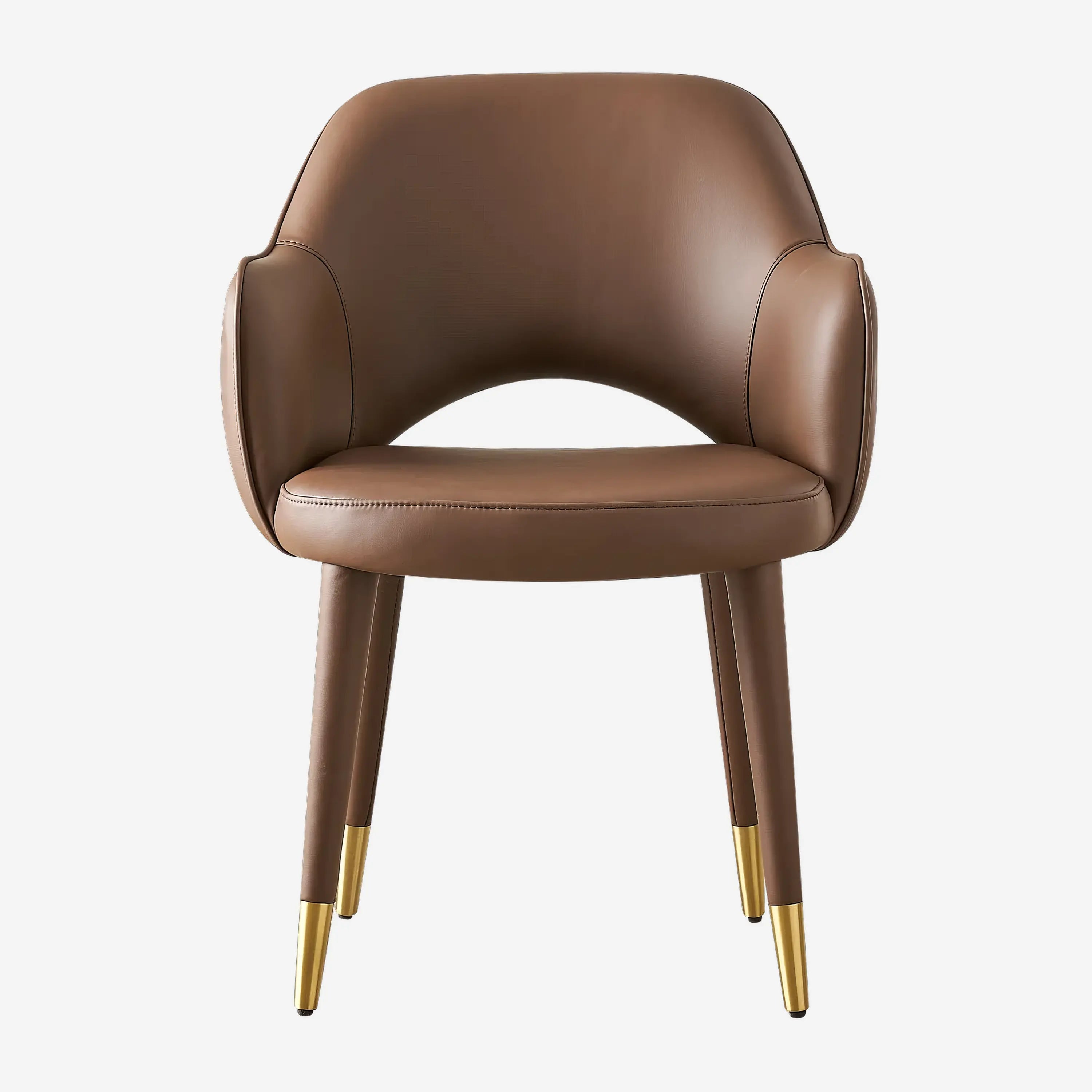 Adrianna Leather Dining Chair-Brown