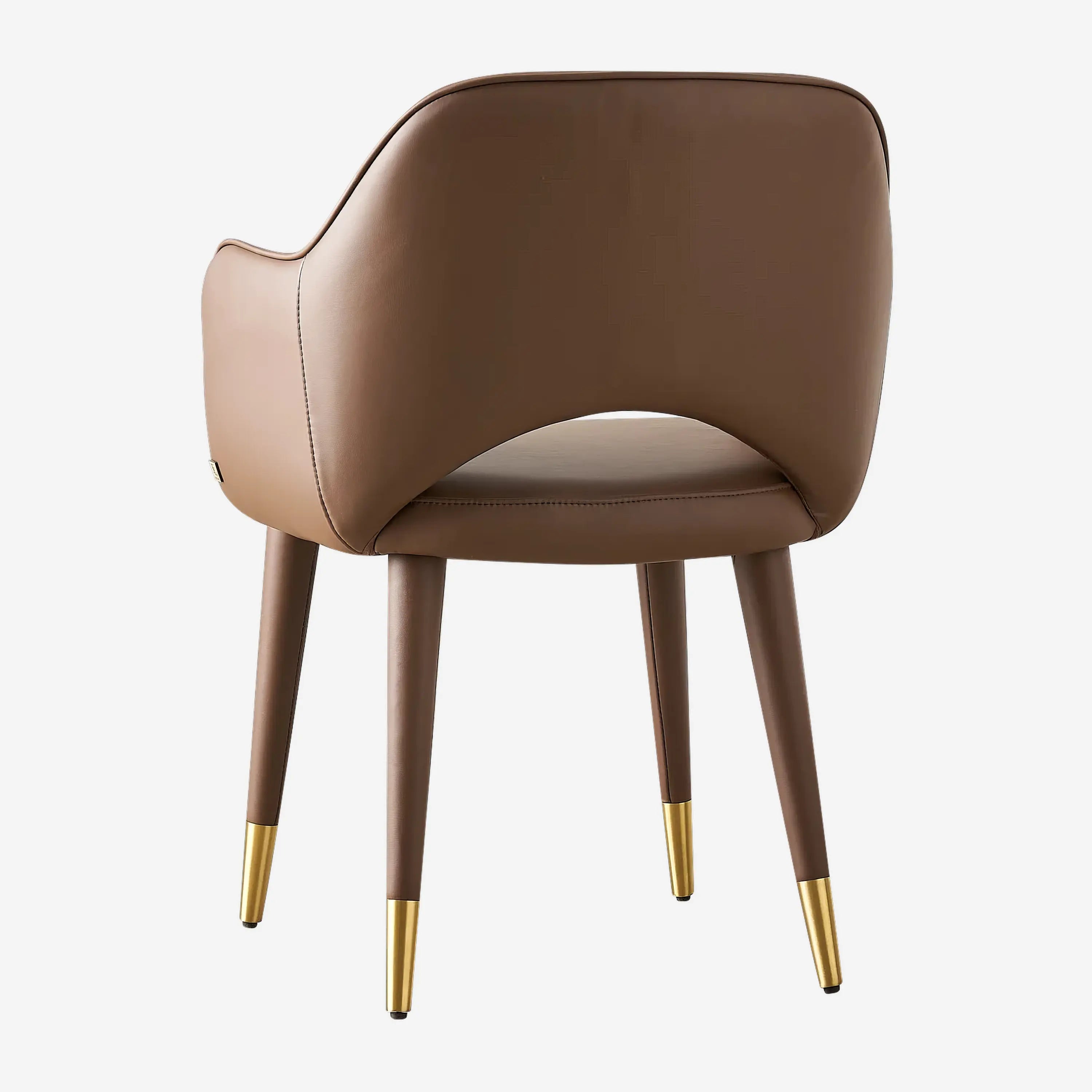 Adrianna Leather Dining Chair-Brown