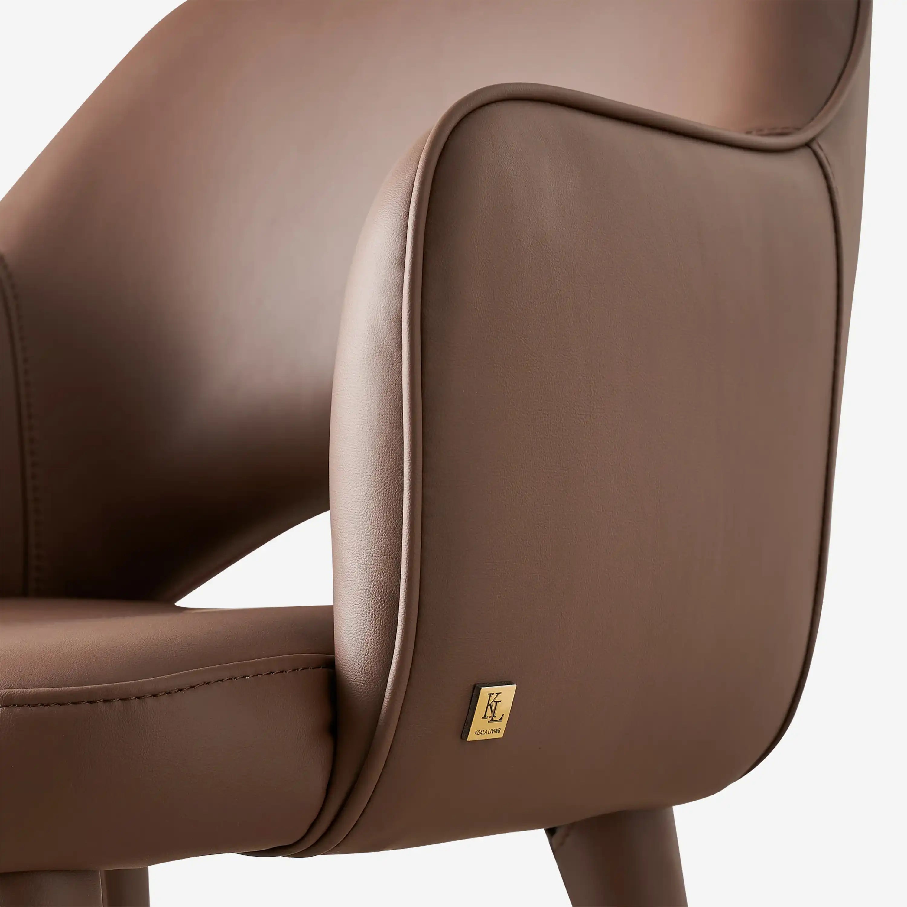 Adrianna Leather Dining Chair-Brown