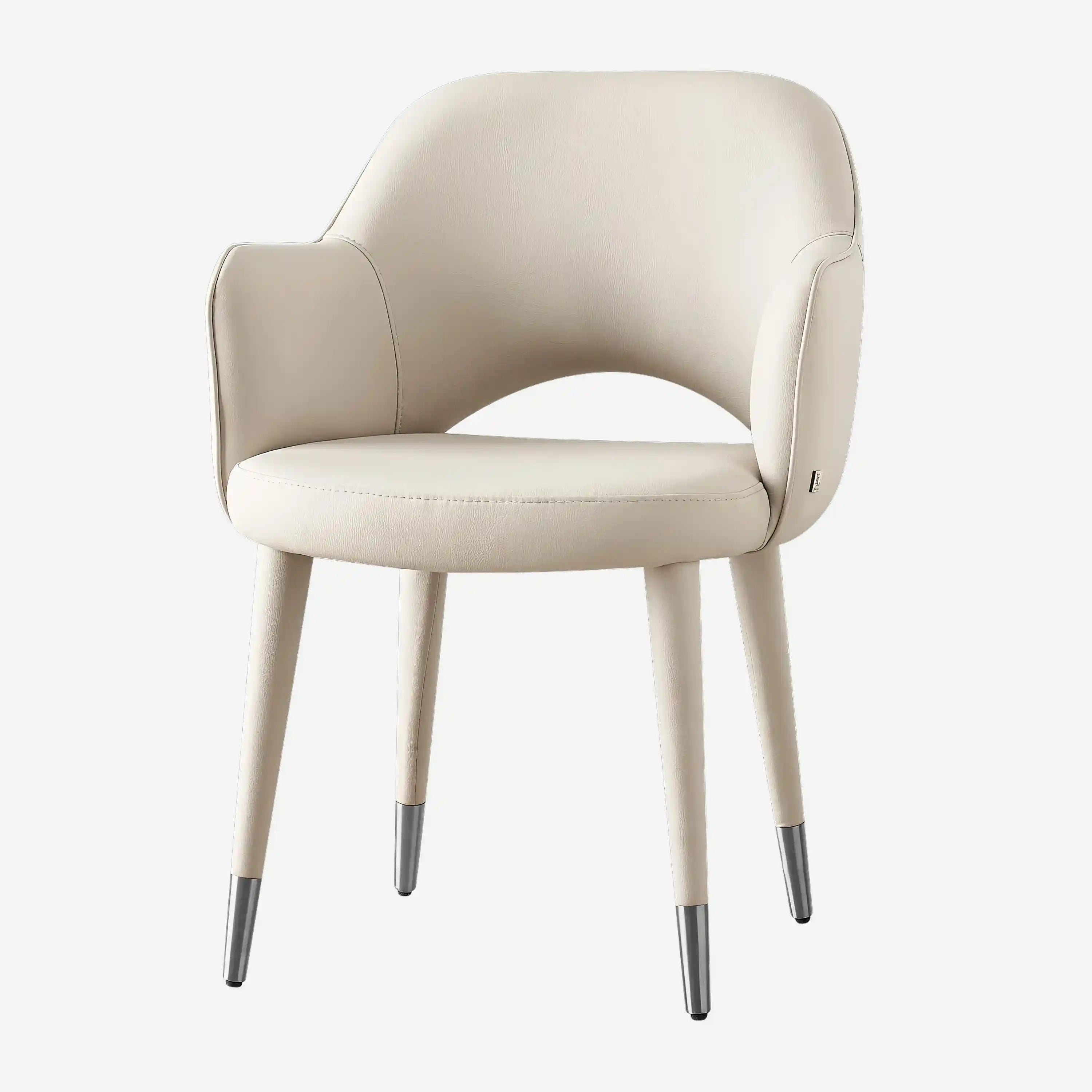 Adrianna Leather Dining Chair-Grey