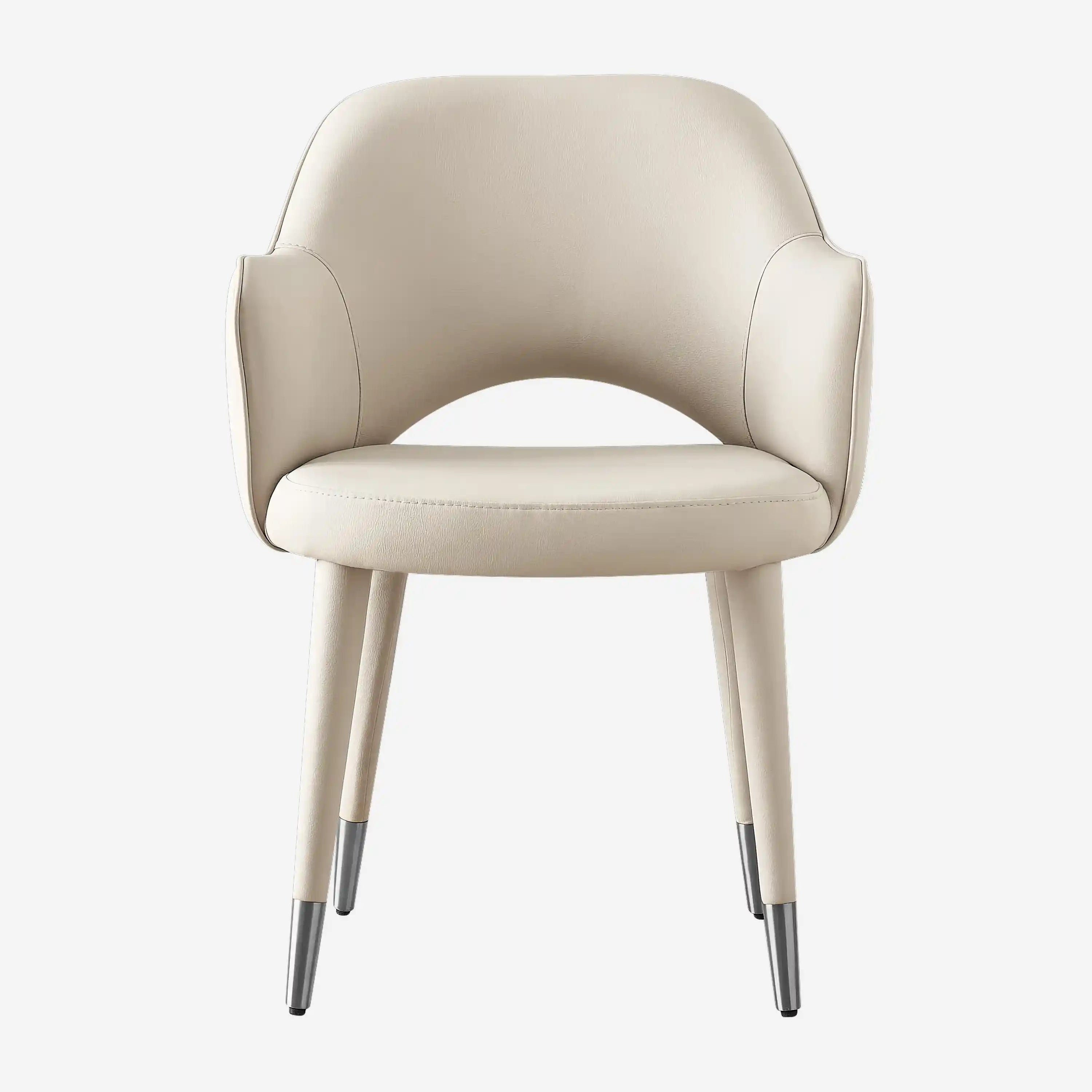 Adrianna Leather Dining Chair-Grey