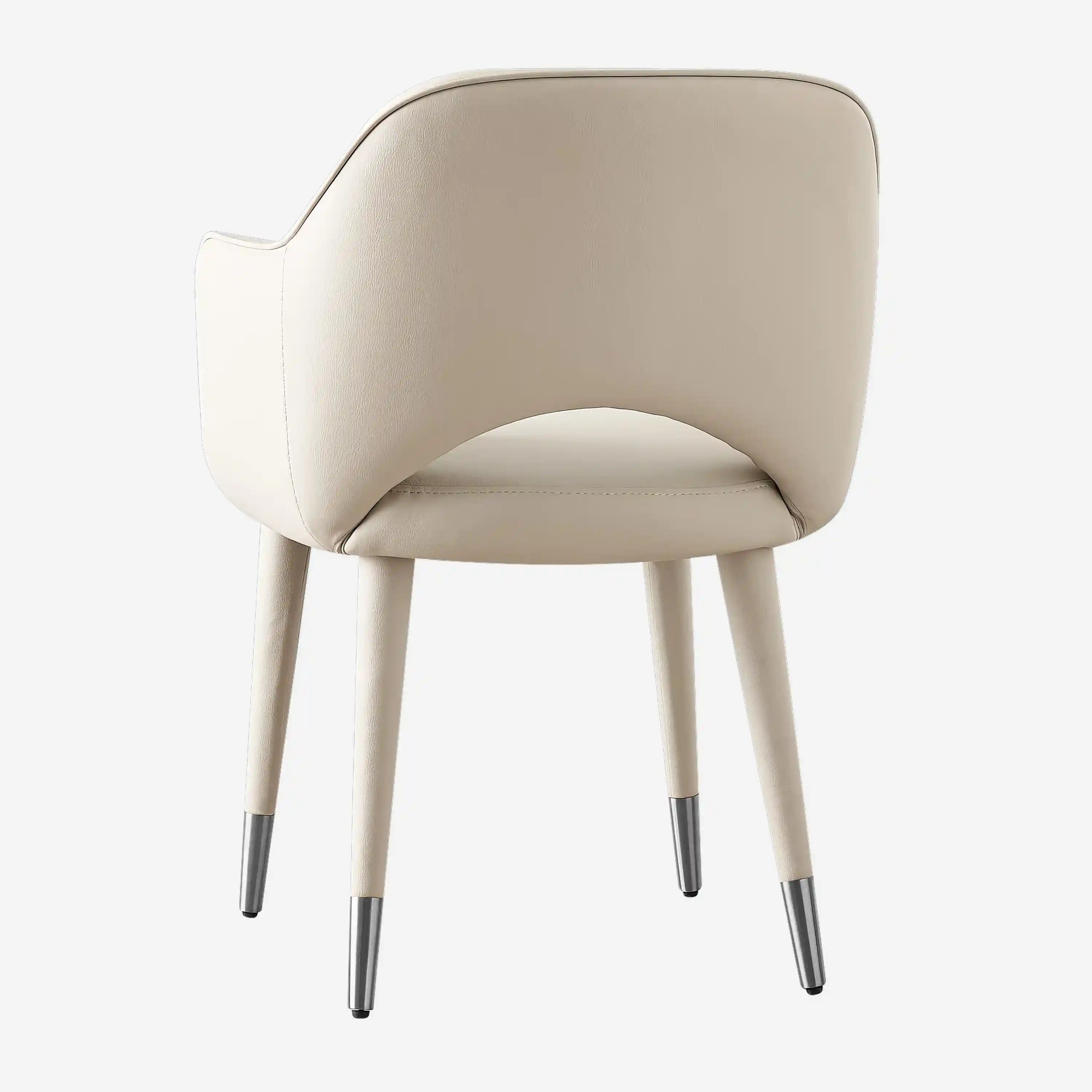 Adrianna Leather Dining Chair-Grey