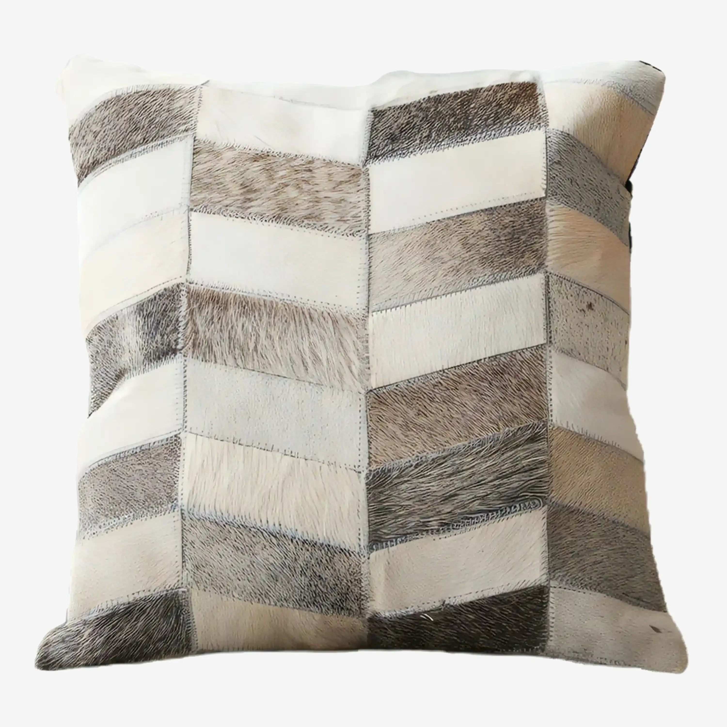 Herringbone Leather Cushion