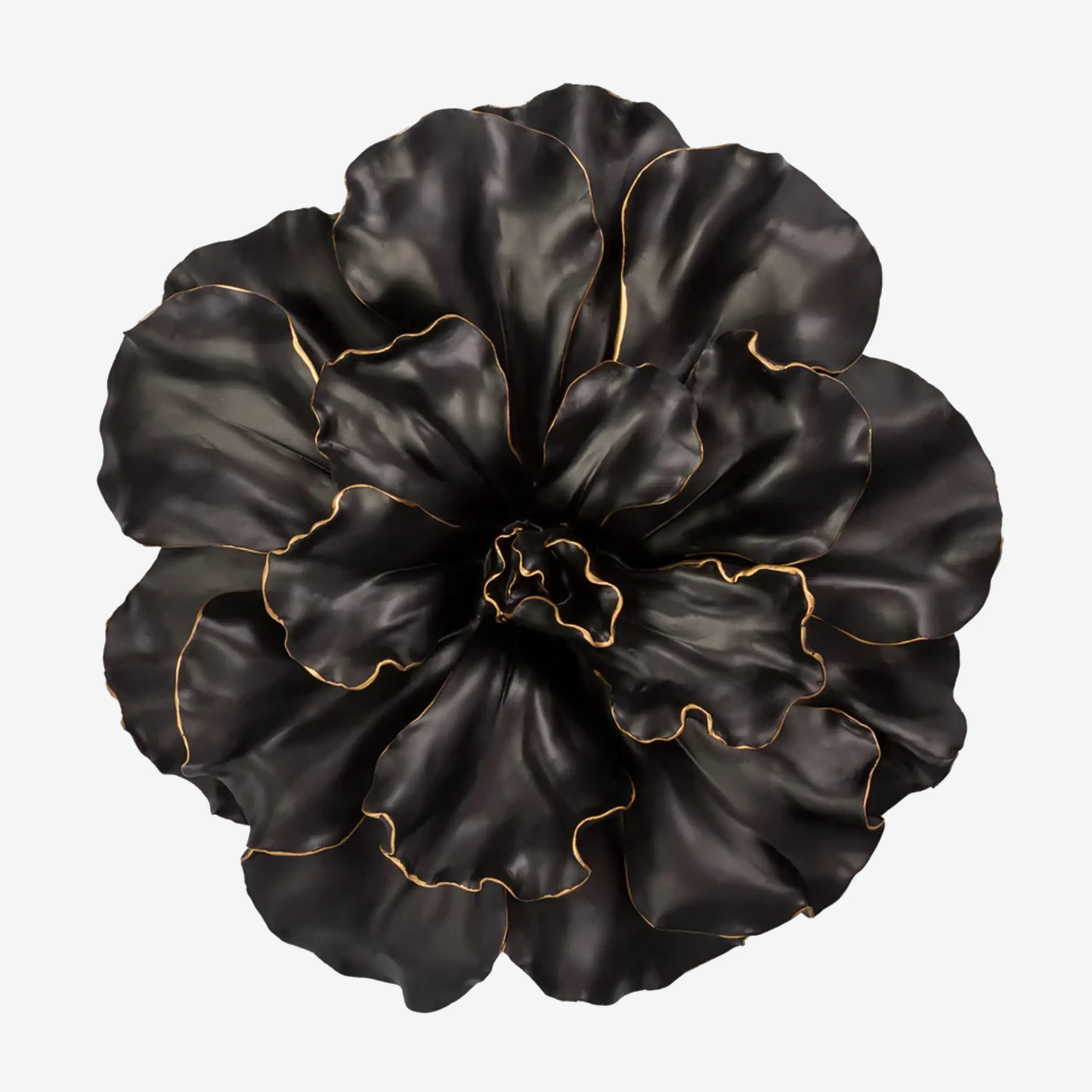 Flower Wall Plaque Black