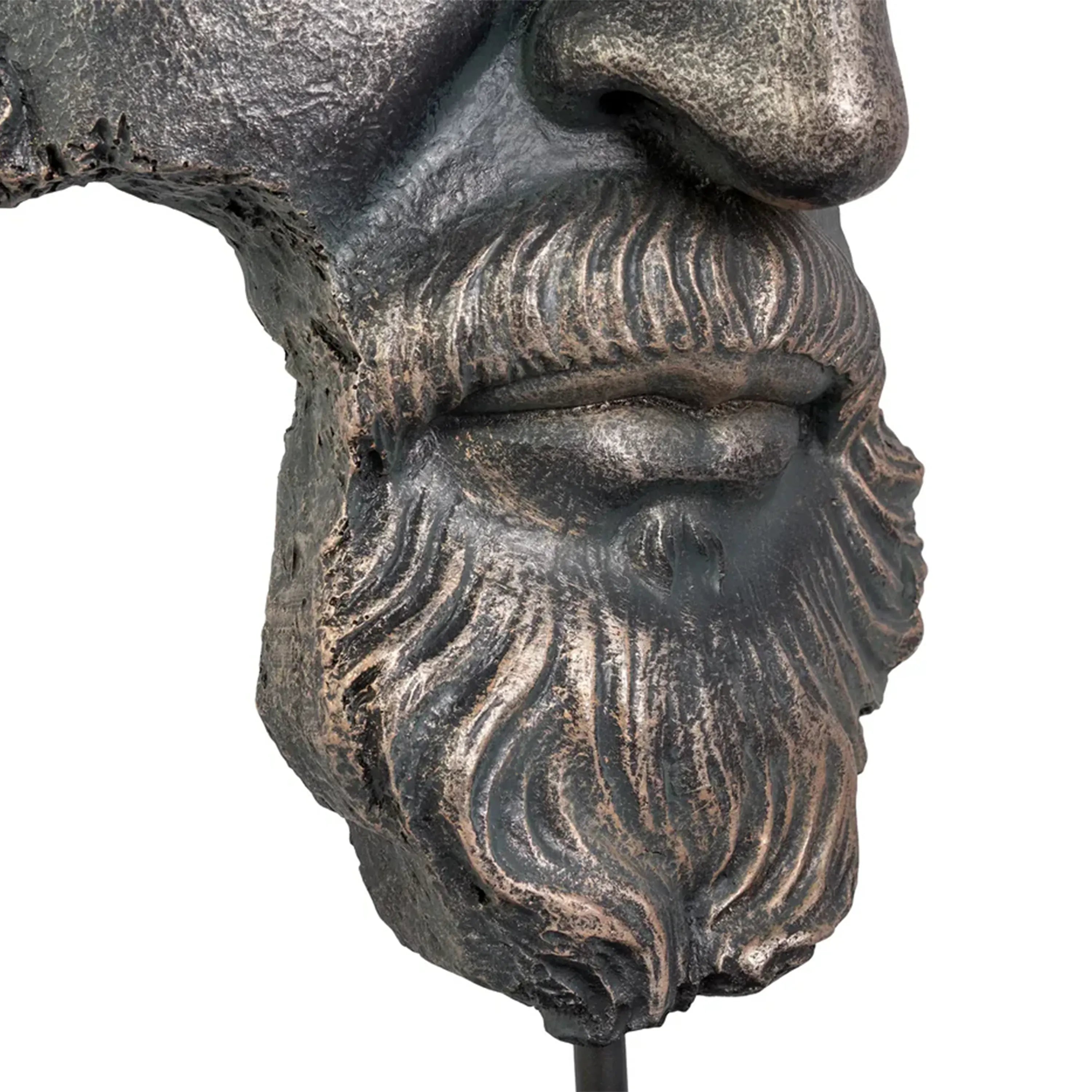 Pompeii Head on Stand Black