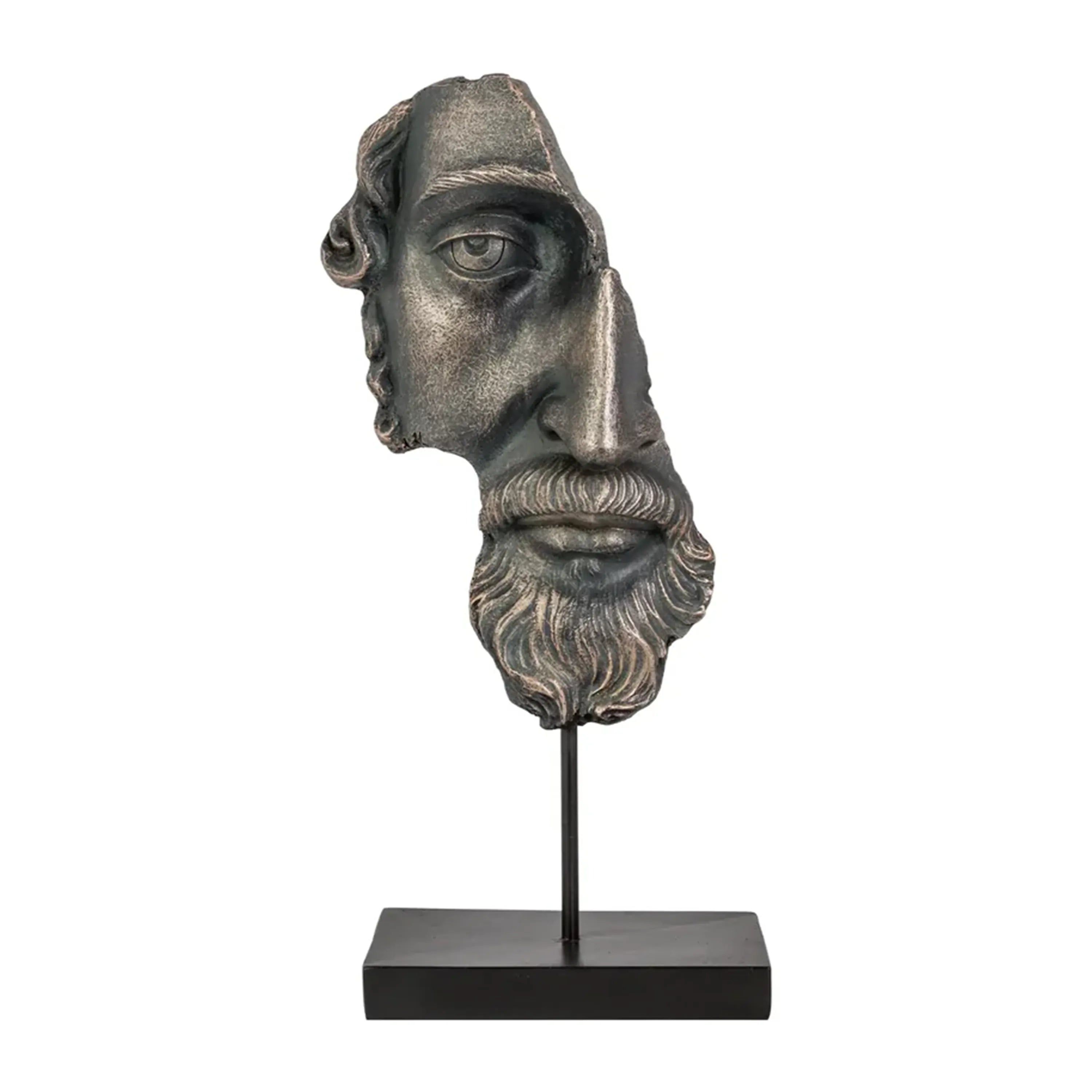 Pompeii Head on Stand Black