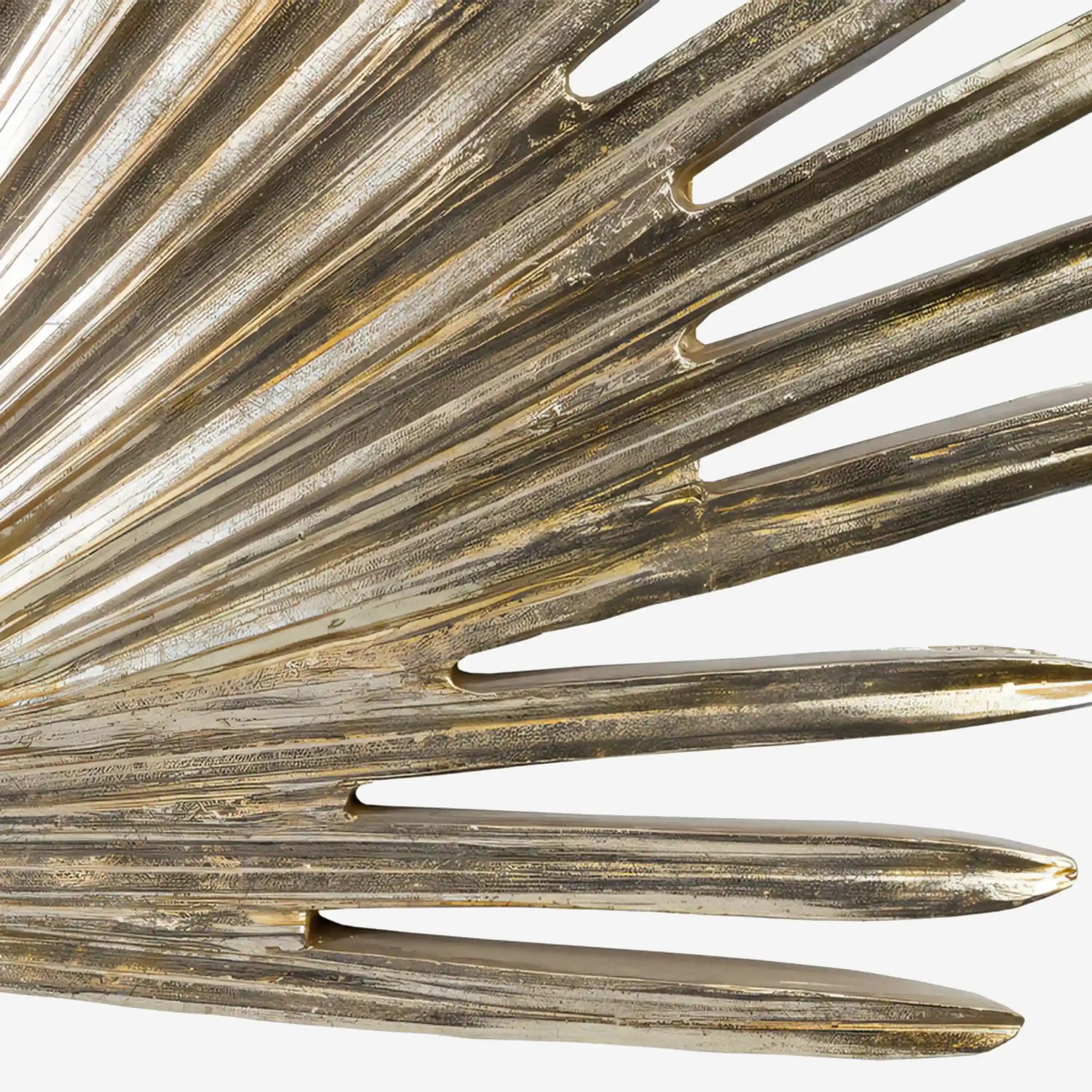 Gold palm leaf wall plaque