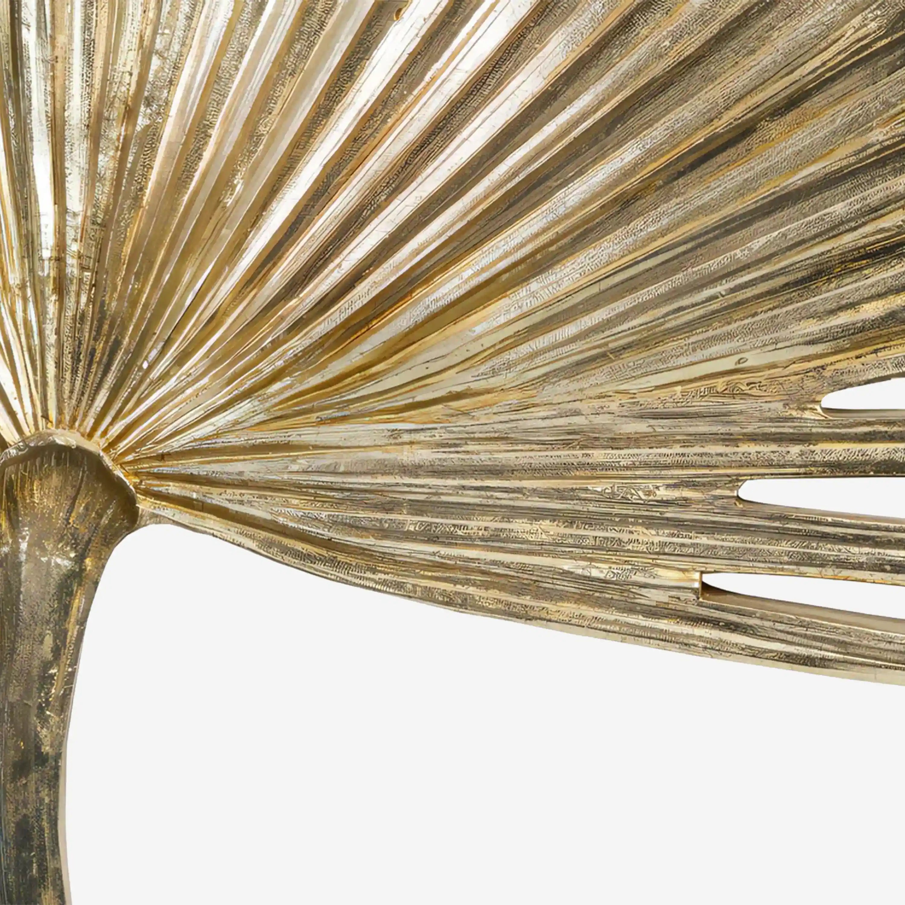 Gold palm leaf wall plaque