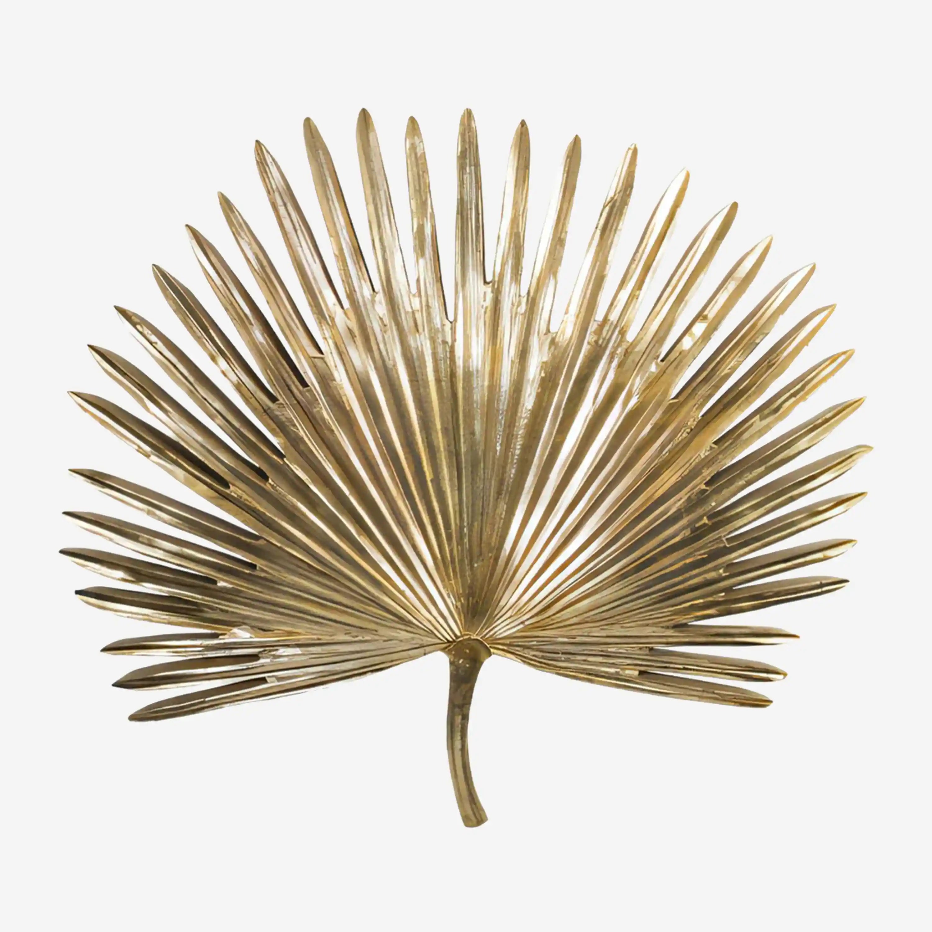 Gold palm leaf wall plaque