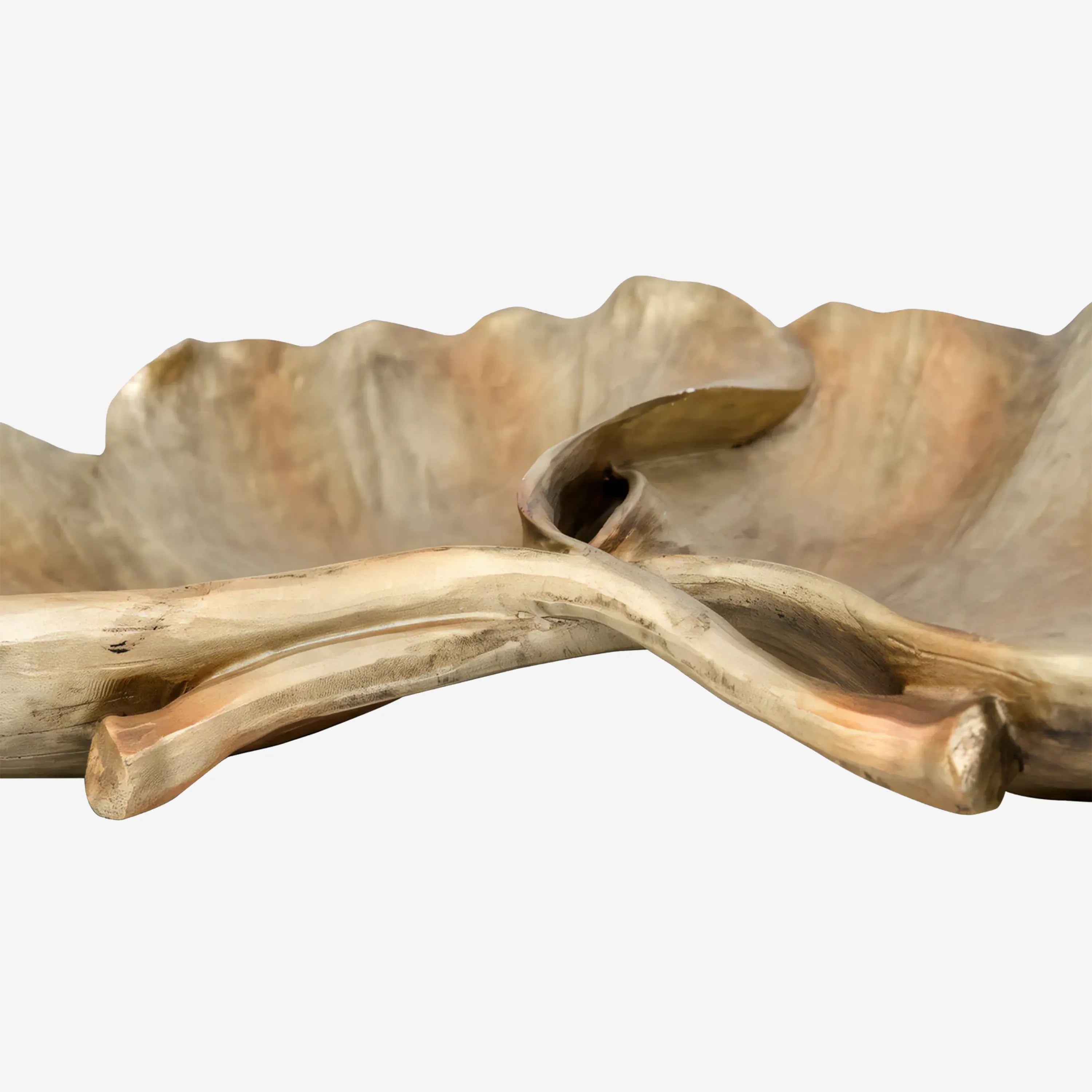 Antique gold ginkgo leaf plate