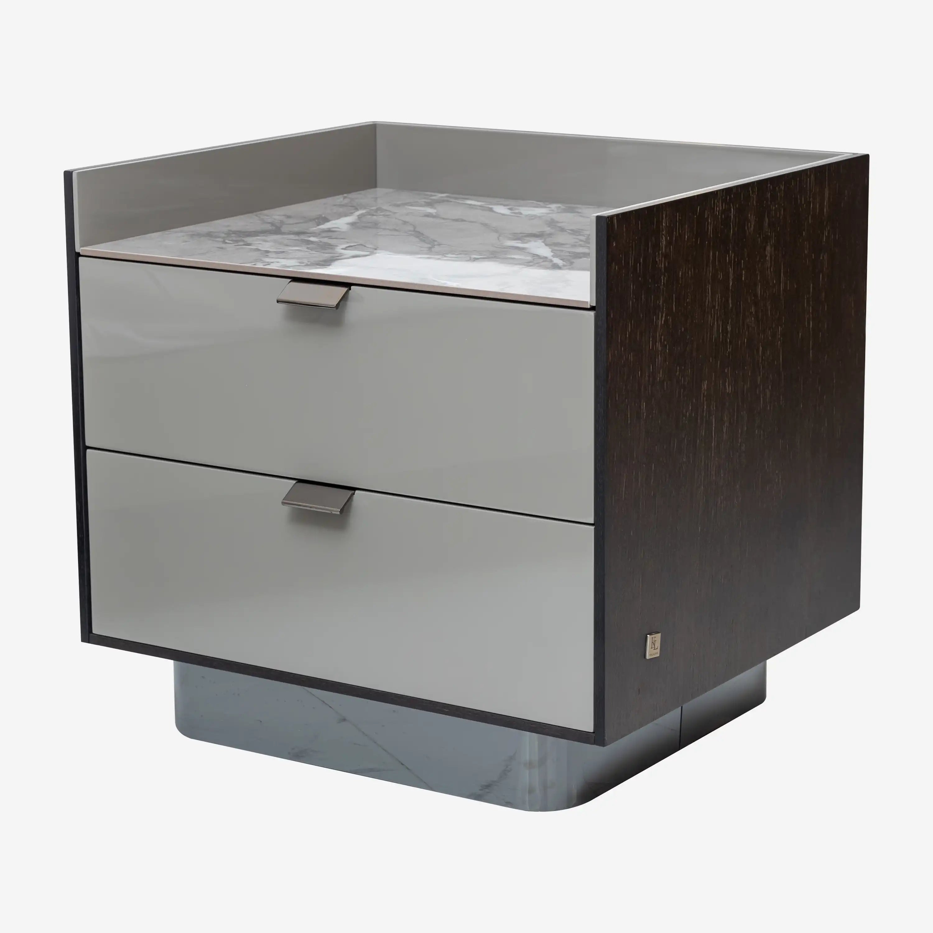 Gerardo Bedside Table Grey