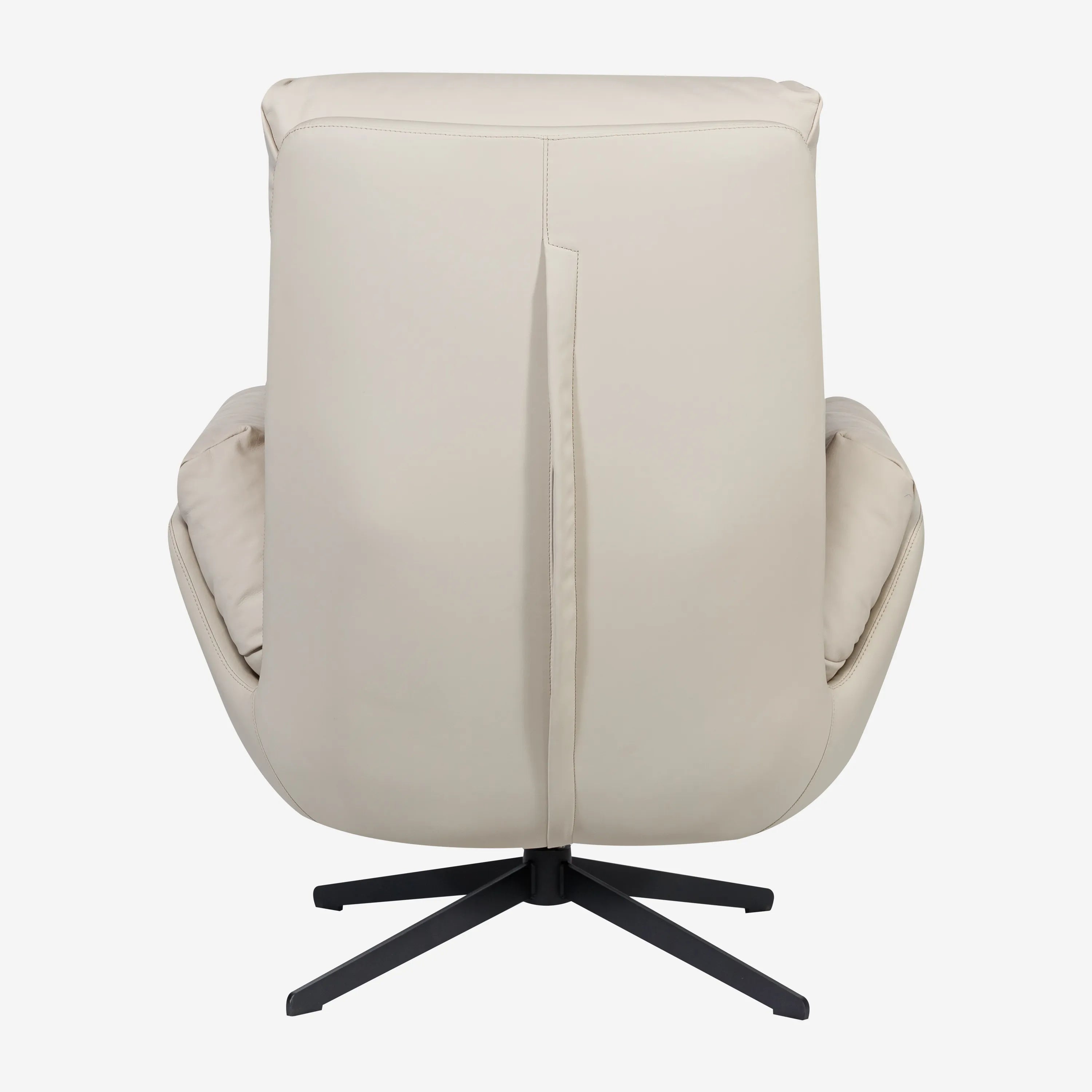 Romilda Leather Chair with Ottoman