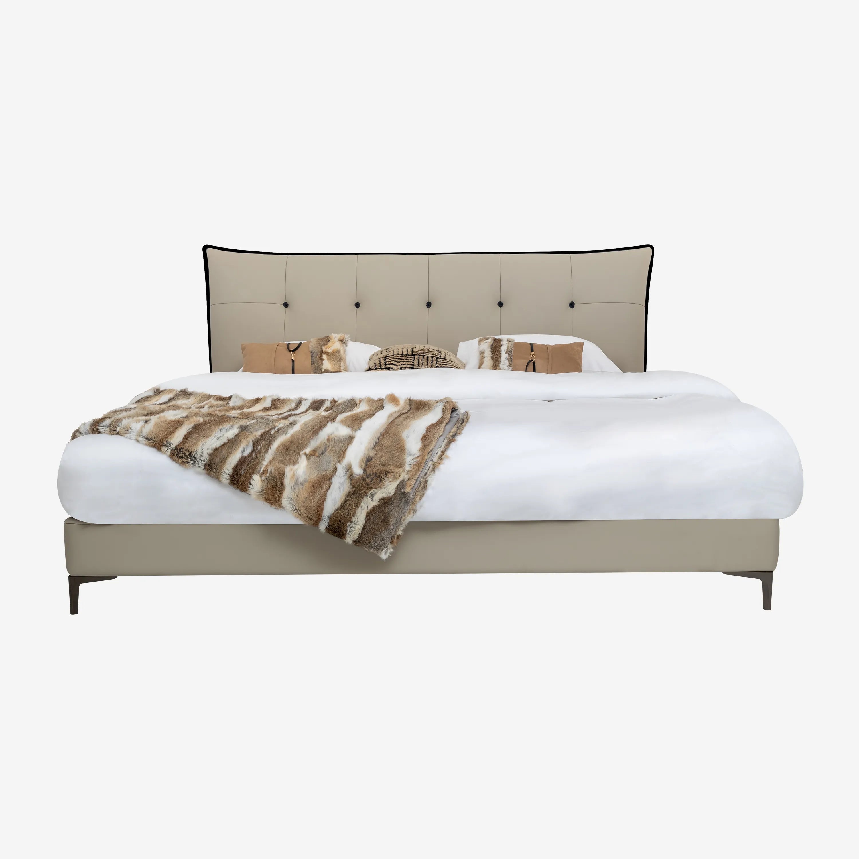 Rosario Leather Bed Queen Size
