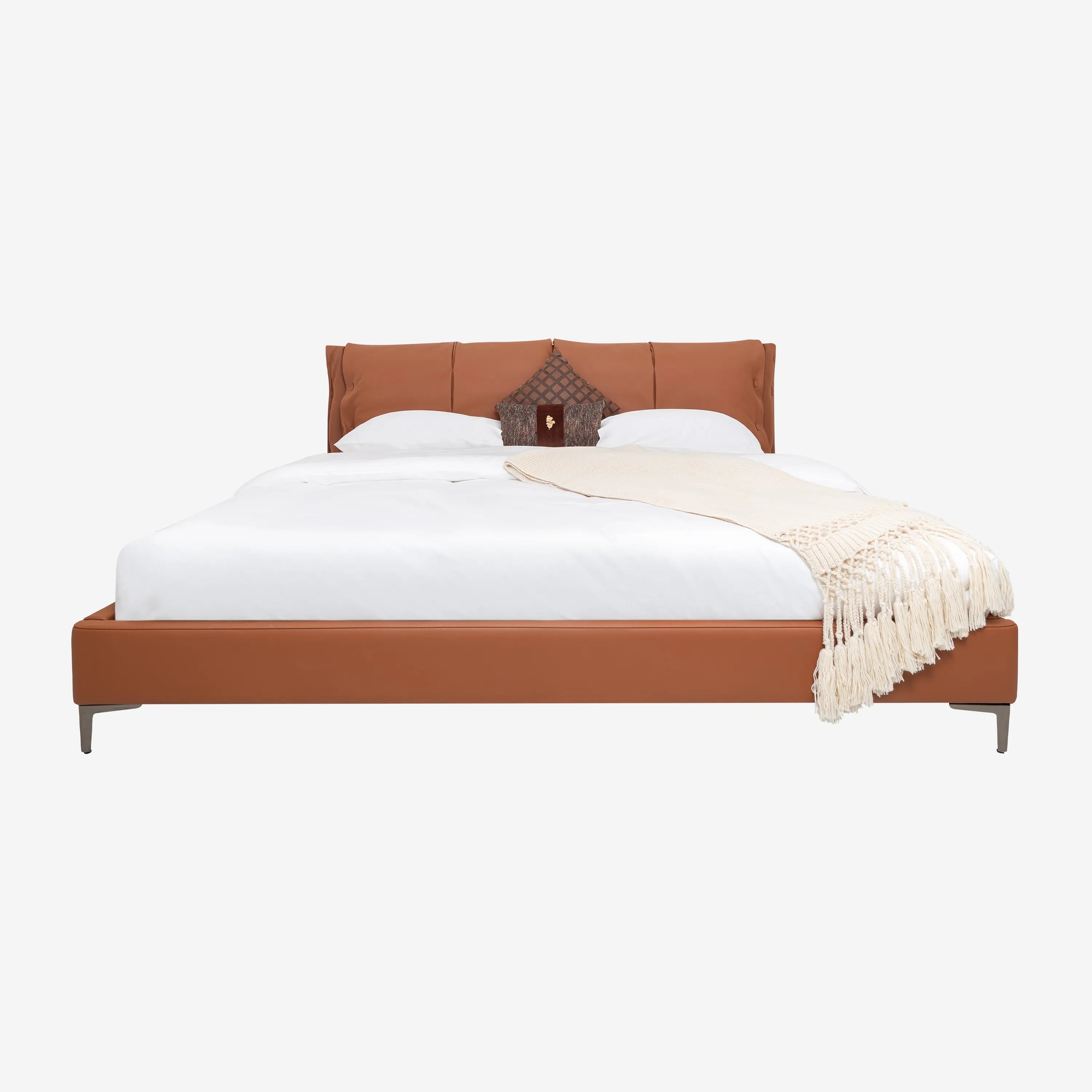 Nazario Leather Bed Queen Size