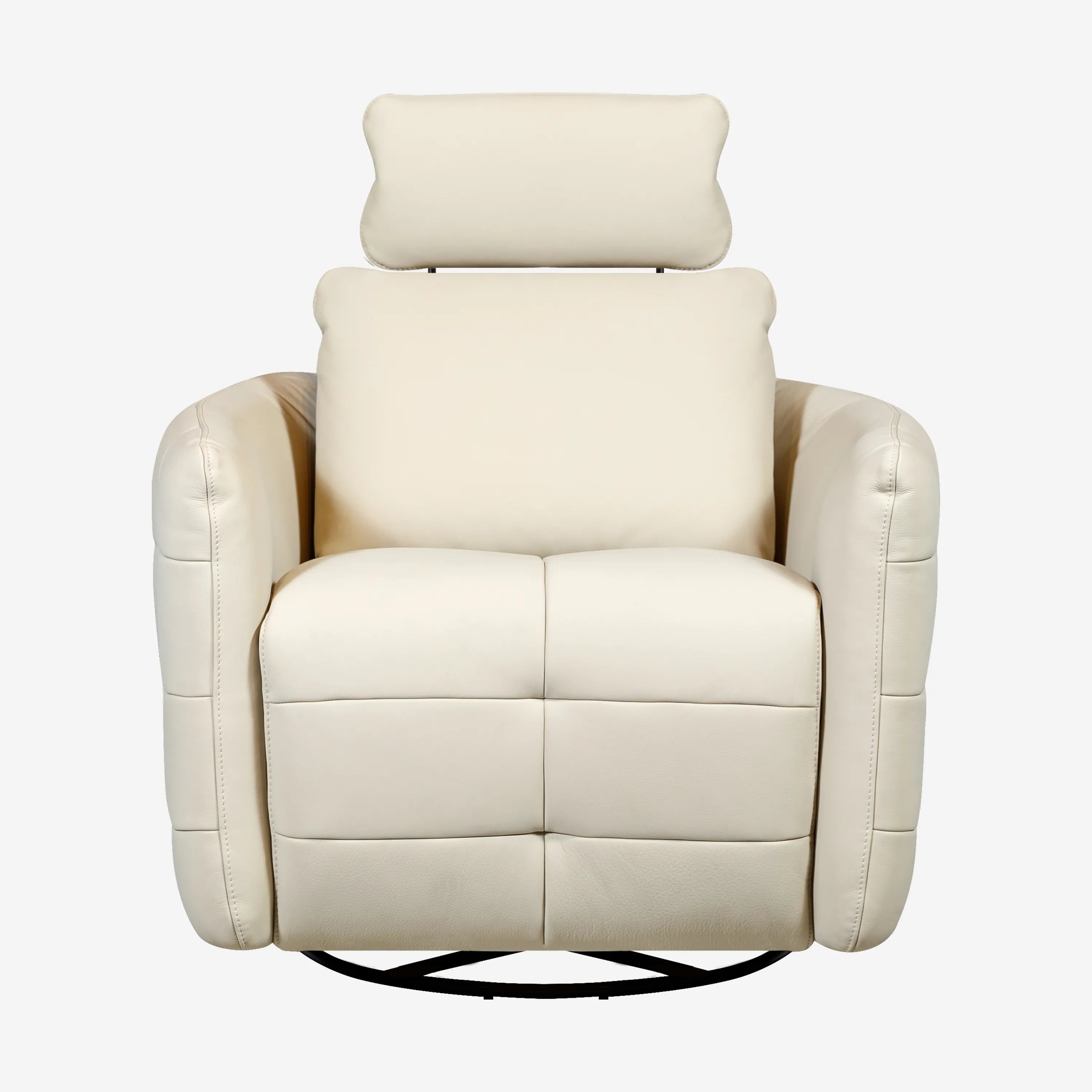 Graziosa Single Seater recliner Leather Sofa Beige
