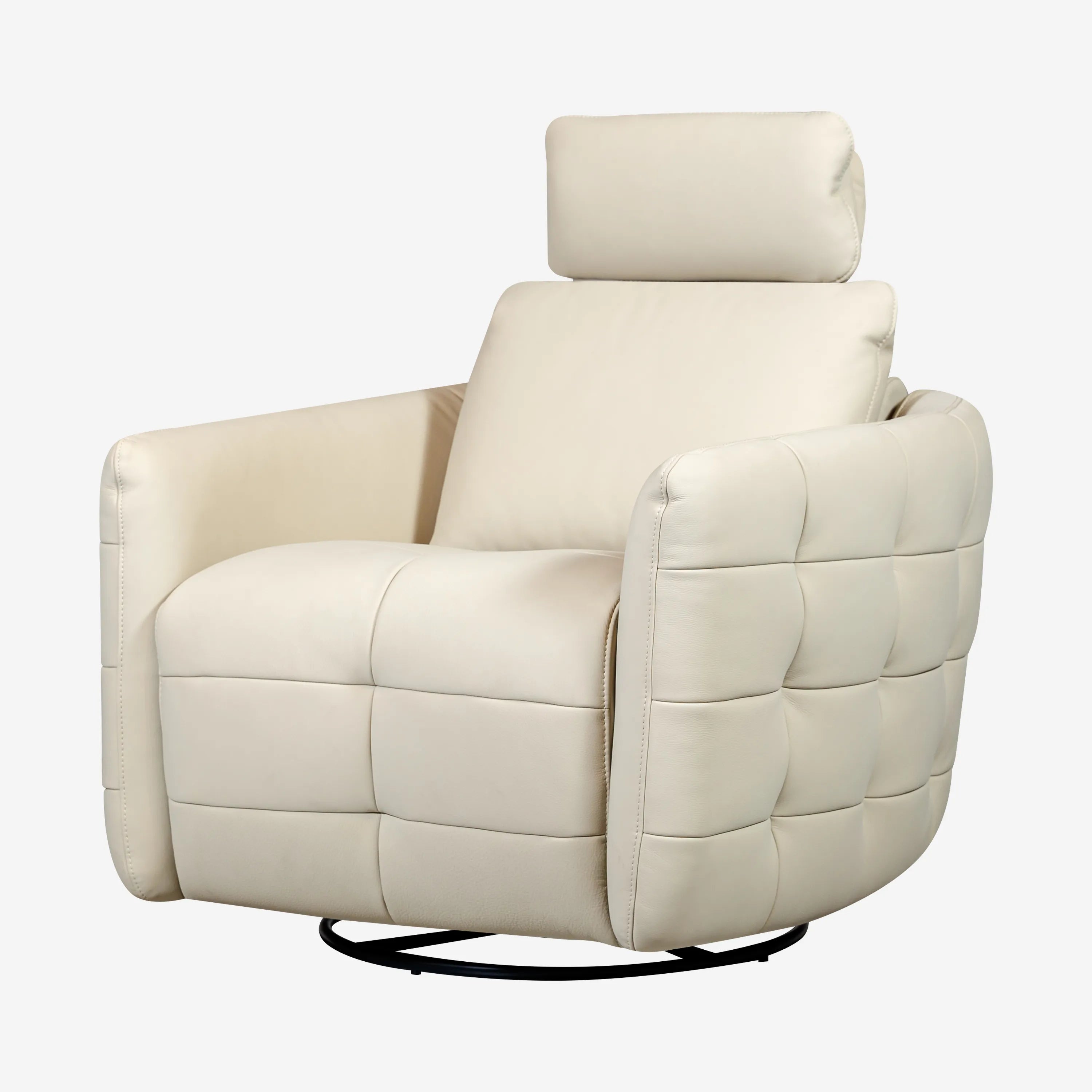 Graziosa Single Seater recliner Leather Sofa Beige