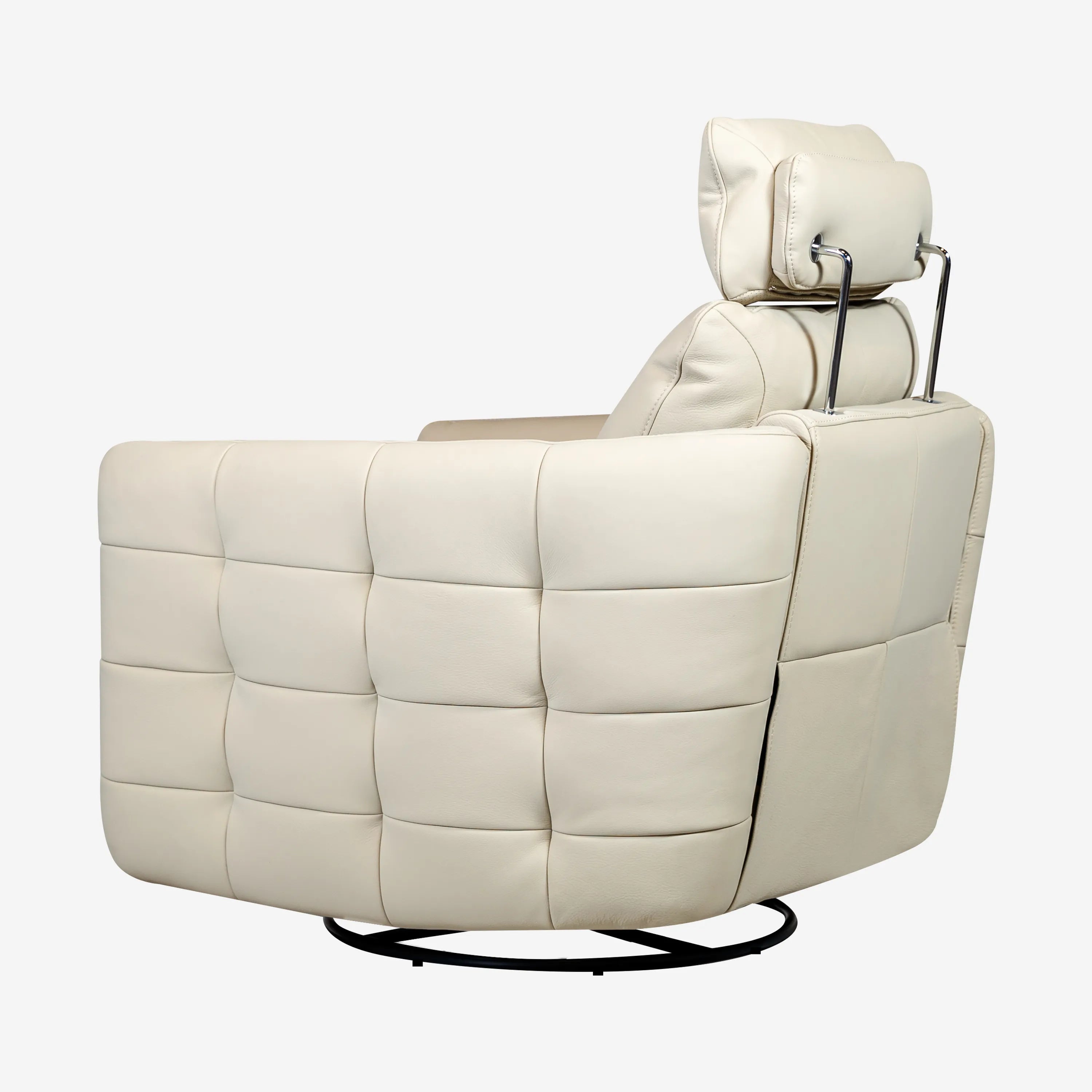 Graziosa Single Seater recliner Leather Sofa Beige