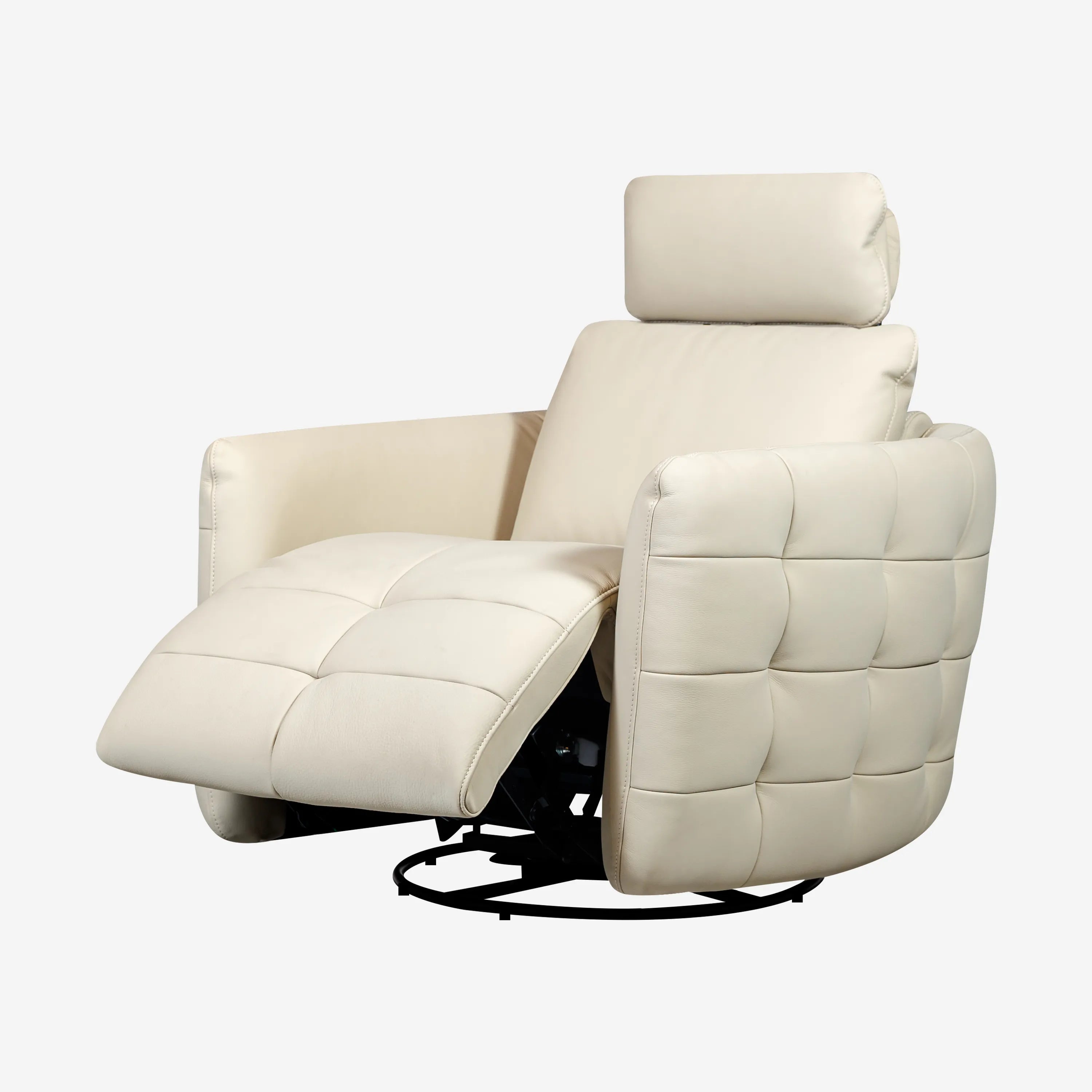 Graziosa Single Seater recliner Leather Sofa Beige