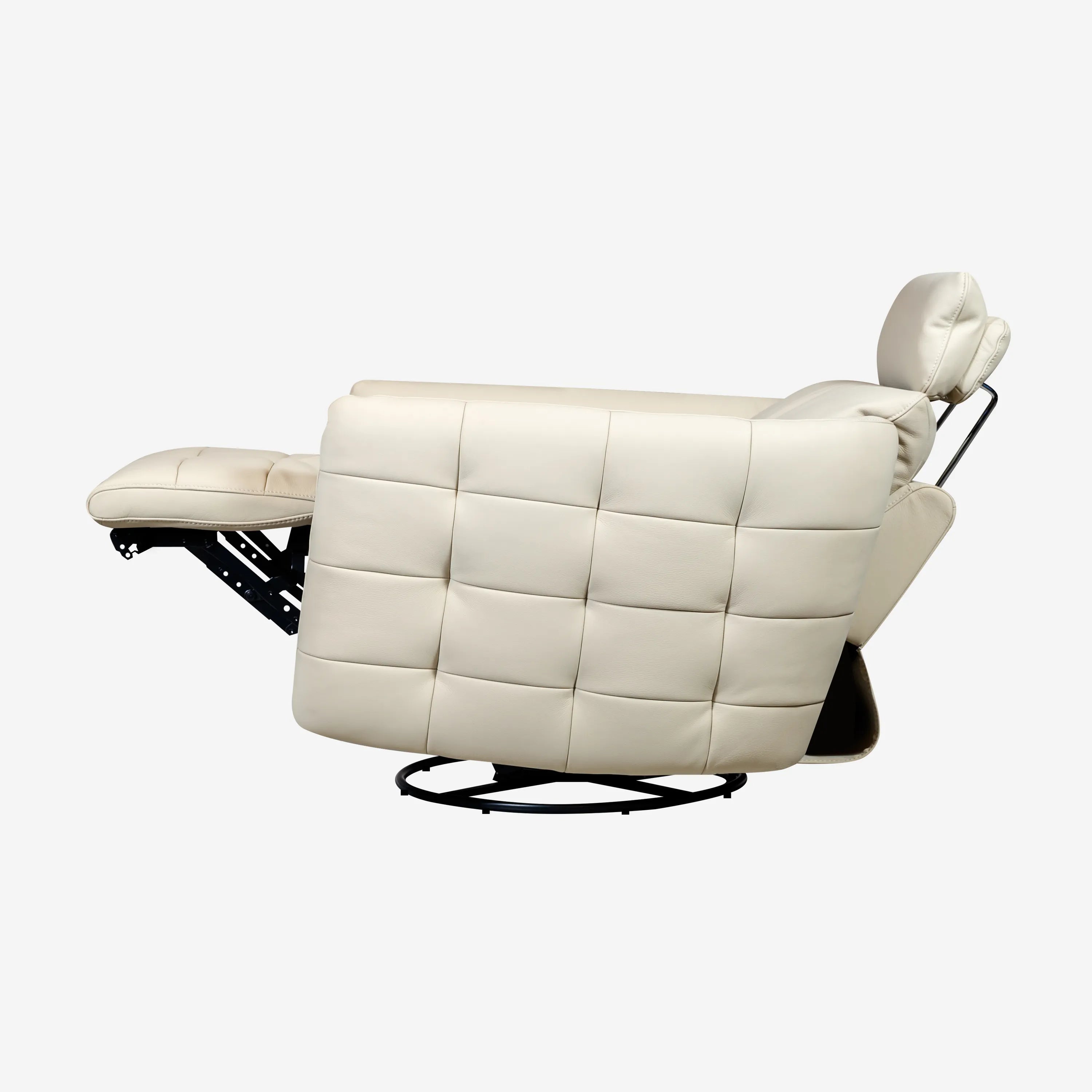 Graziosa Single Seater recliner Leather Sofa Beige