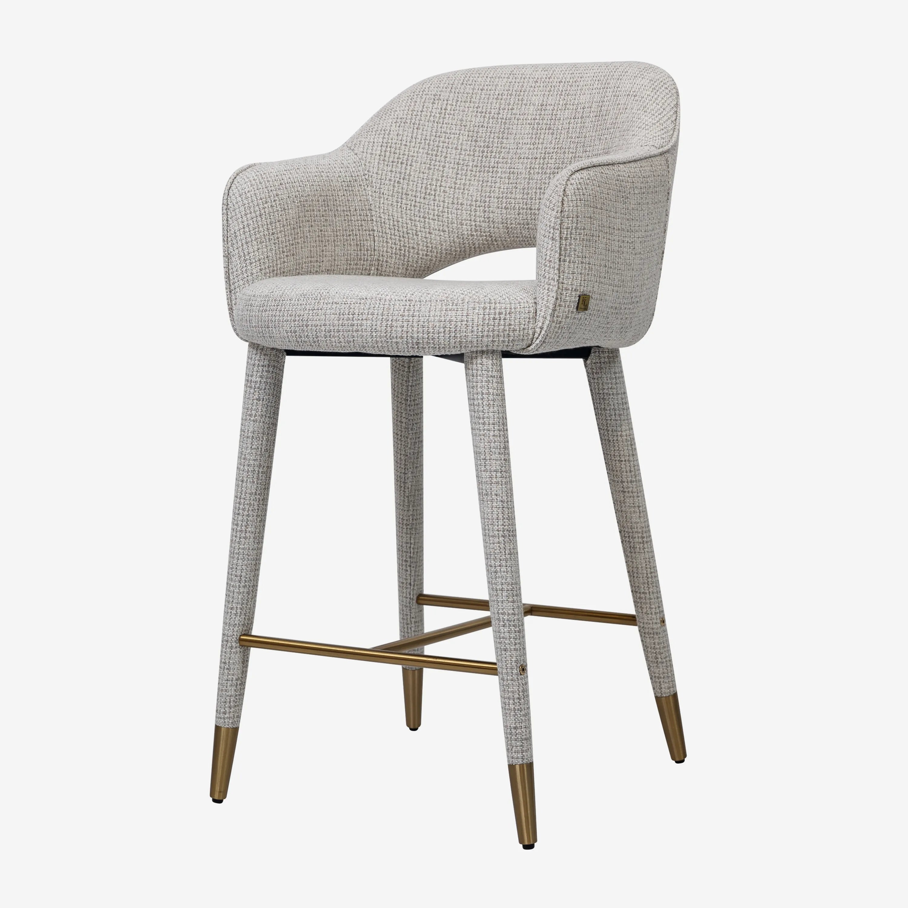 Adrianna Dove Grey Woven Counter Stool