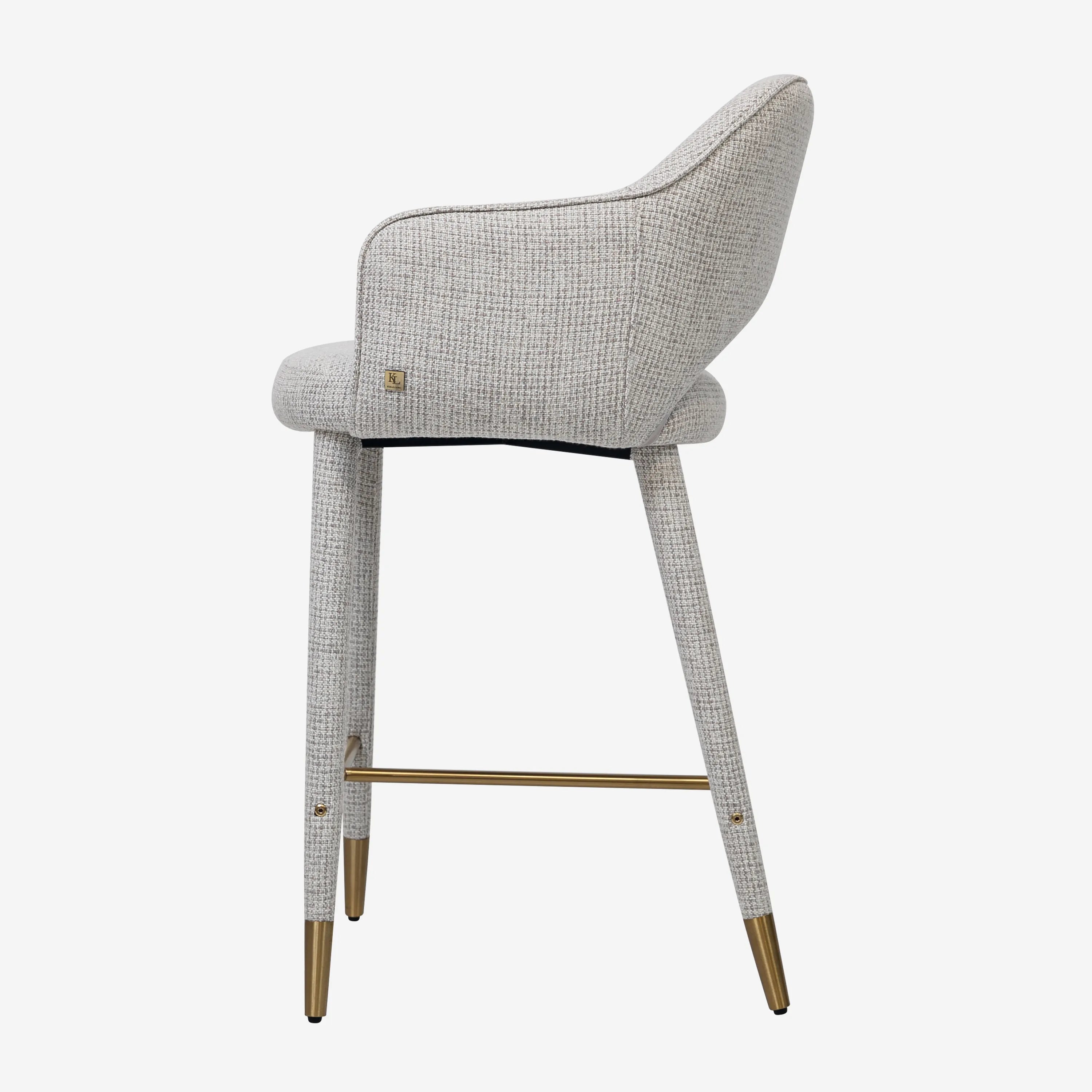 Adrianna Dove Grey Woven Counter Stool