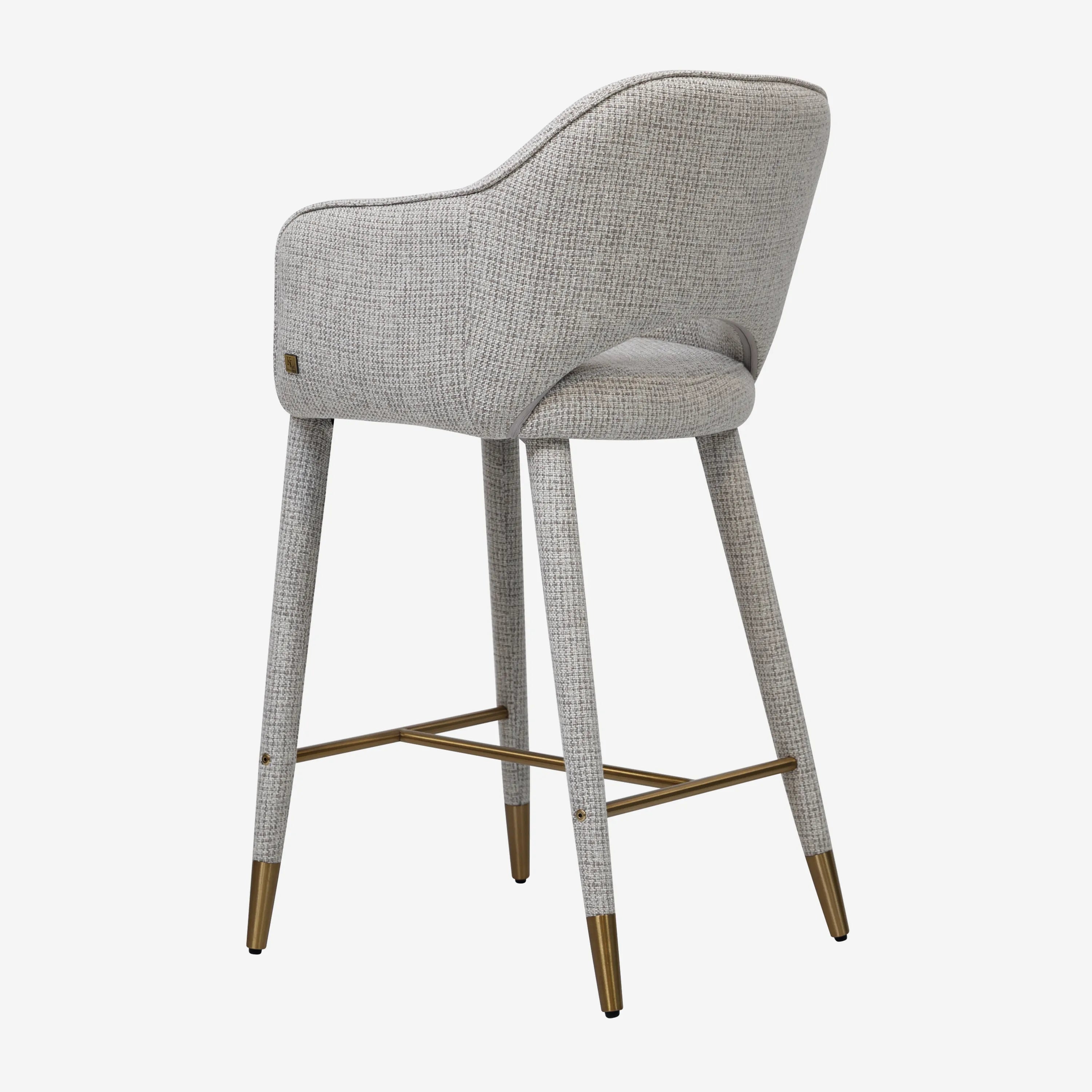Adrianna Dove Grey Woven Counter Stool