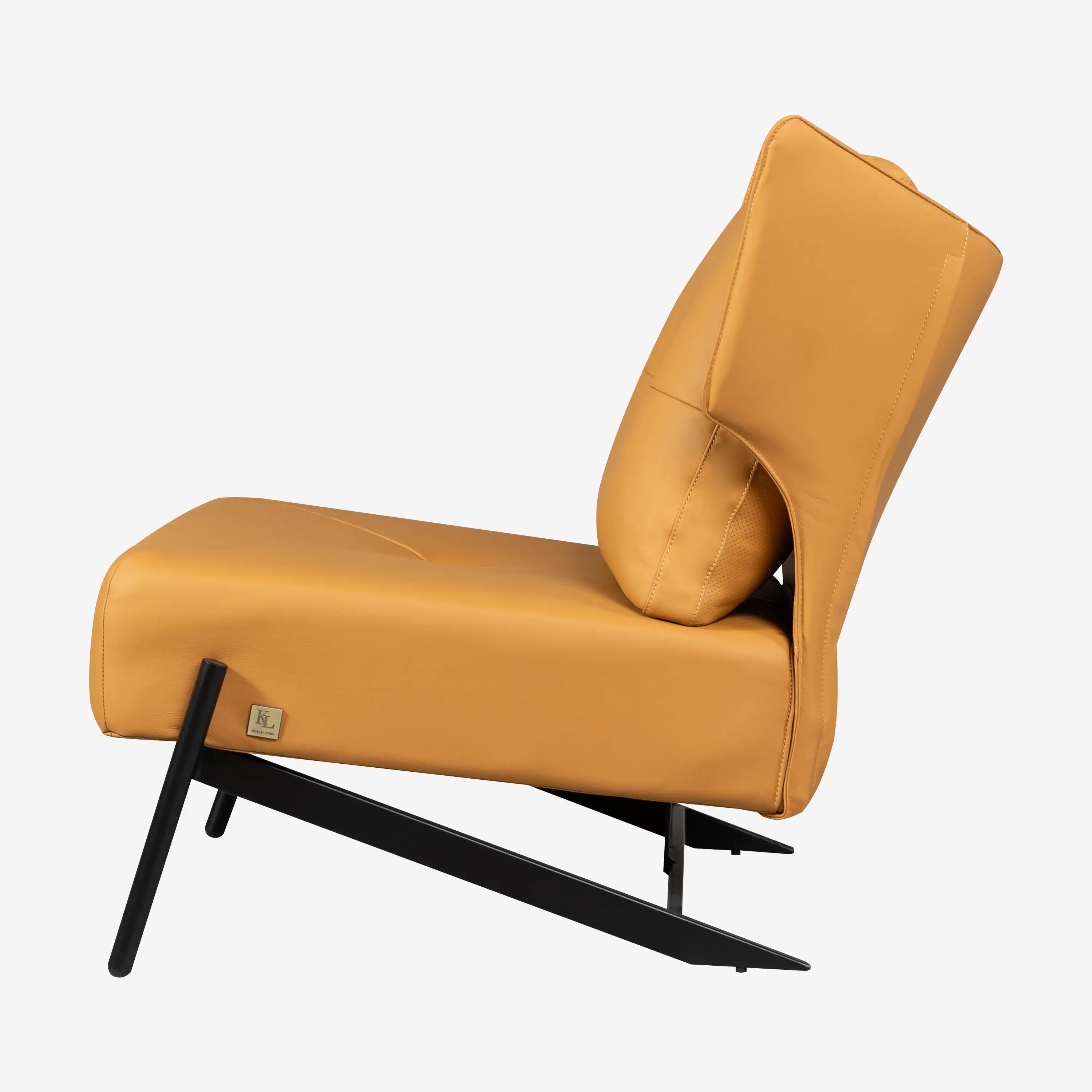 Giselle Leather Chair-Orange