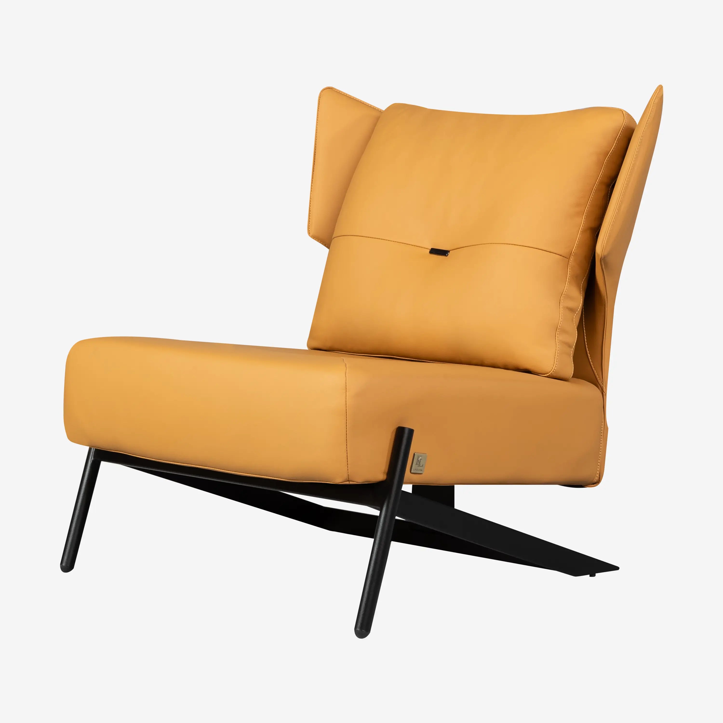 Giselle Leather Chair-Orange