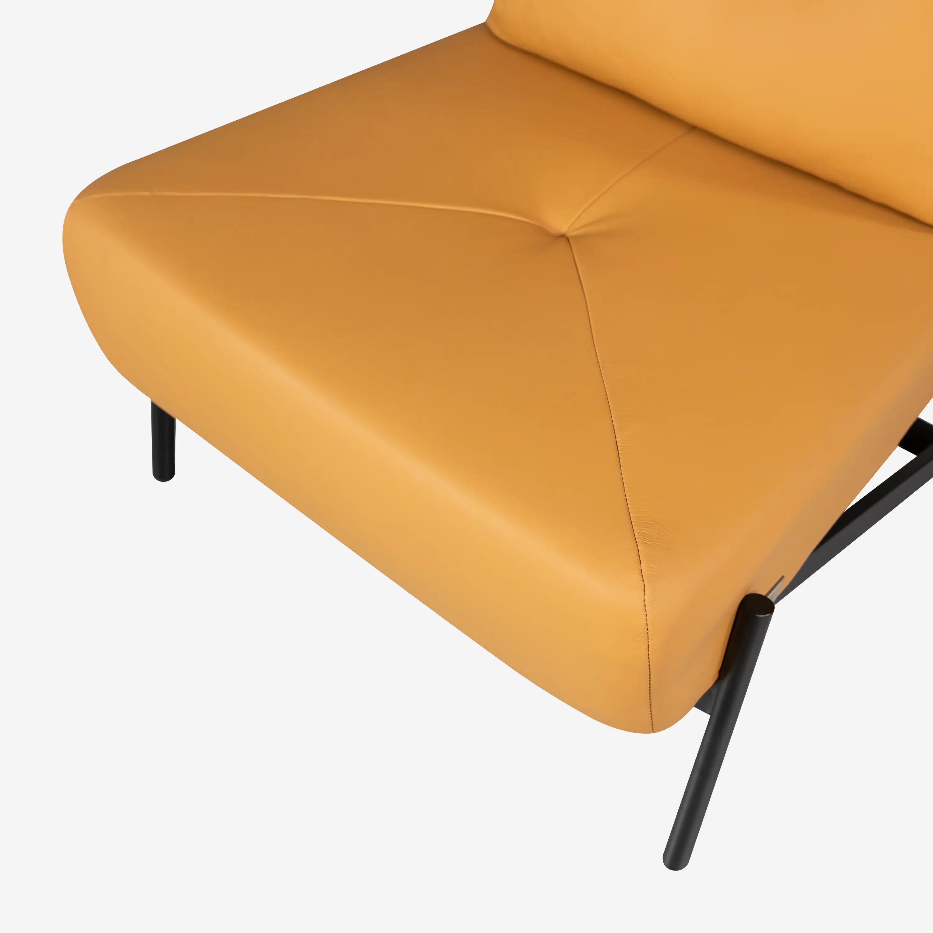 Giselle Leather Chair-Orange