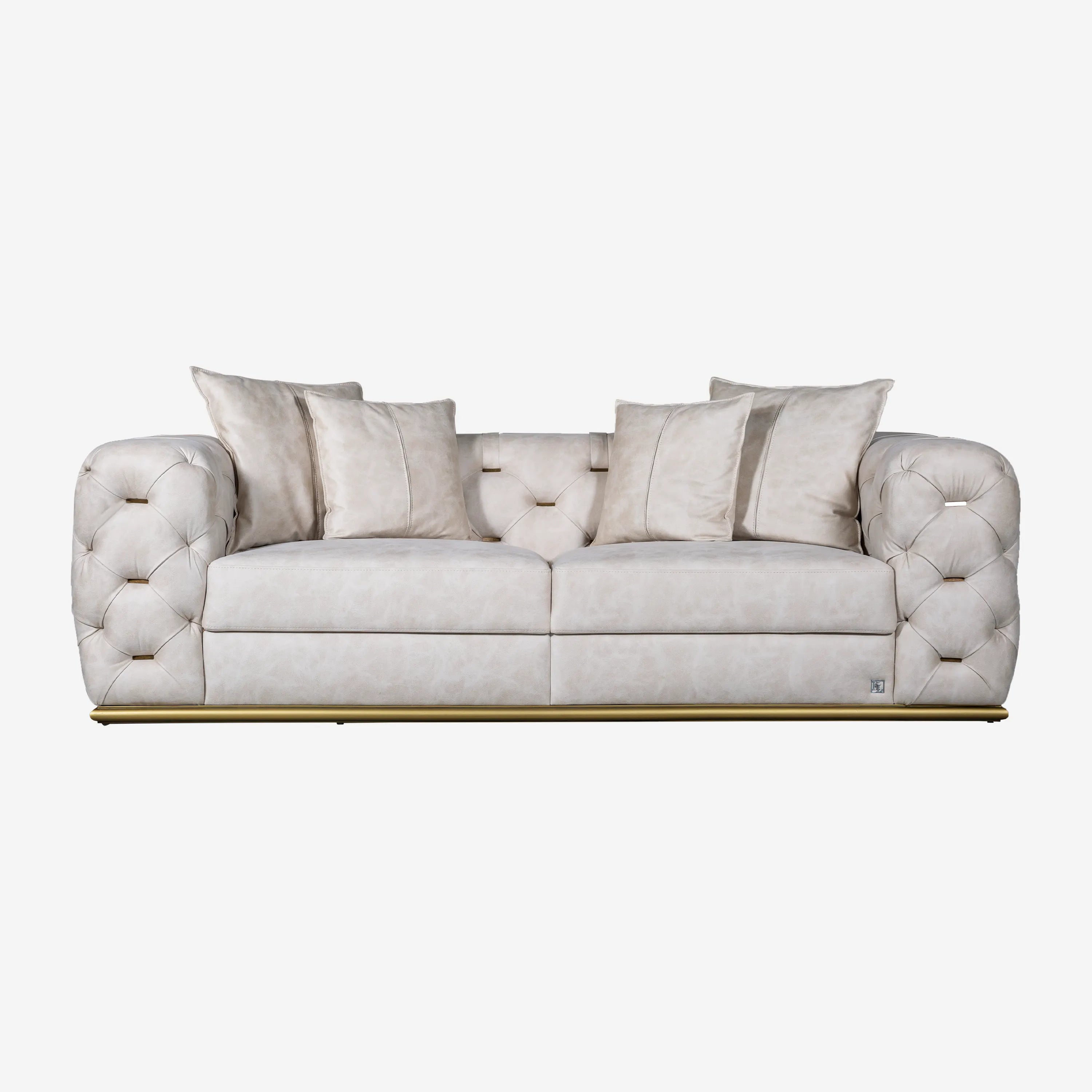 Luxury Sofa Beige 2-Seater