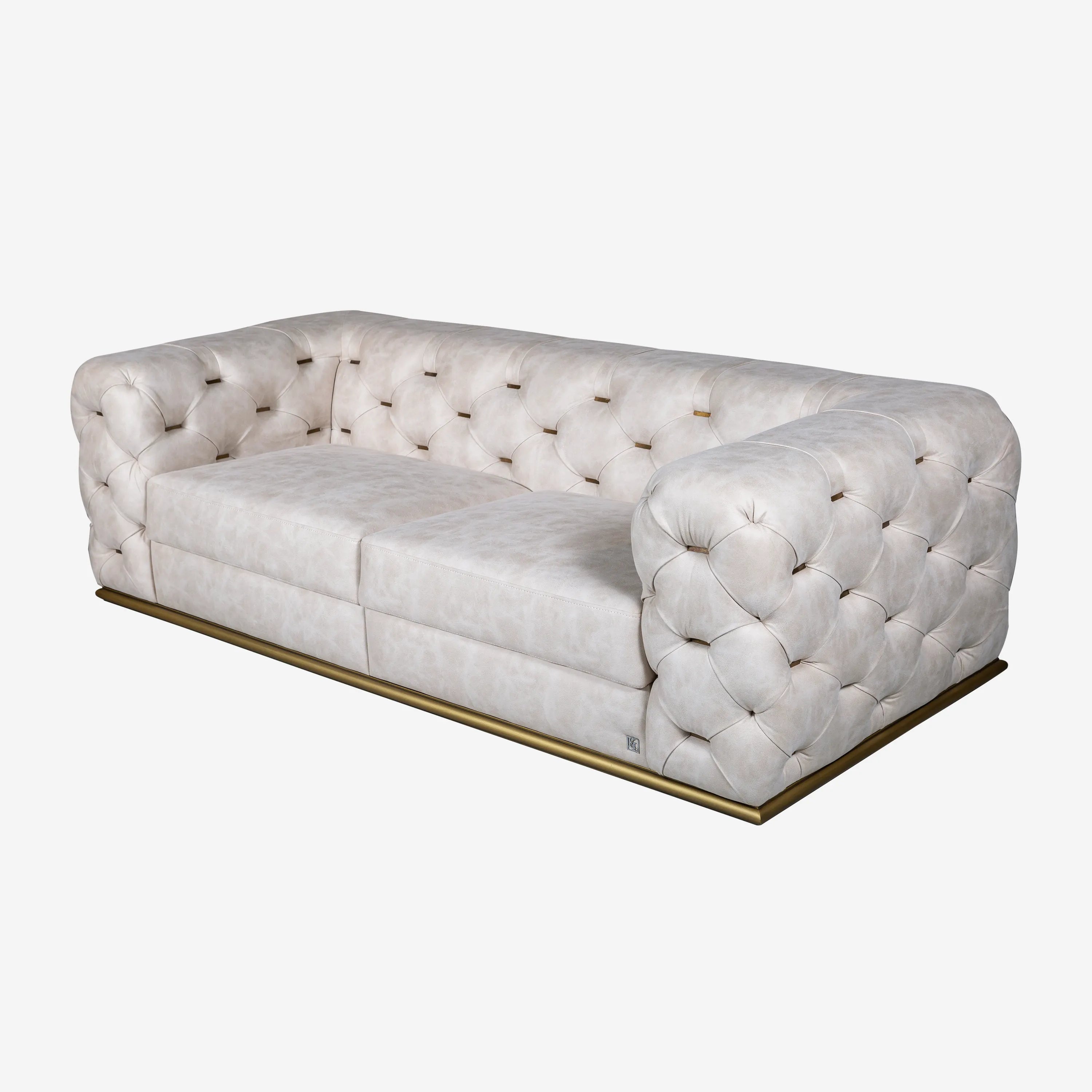 Luxury Sofa Beige 2-Seater