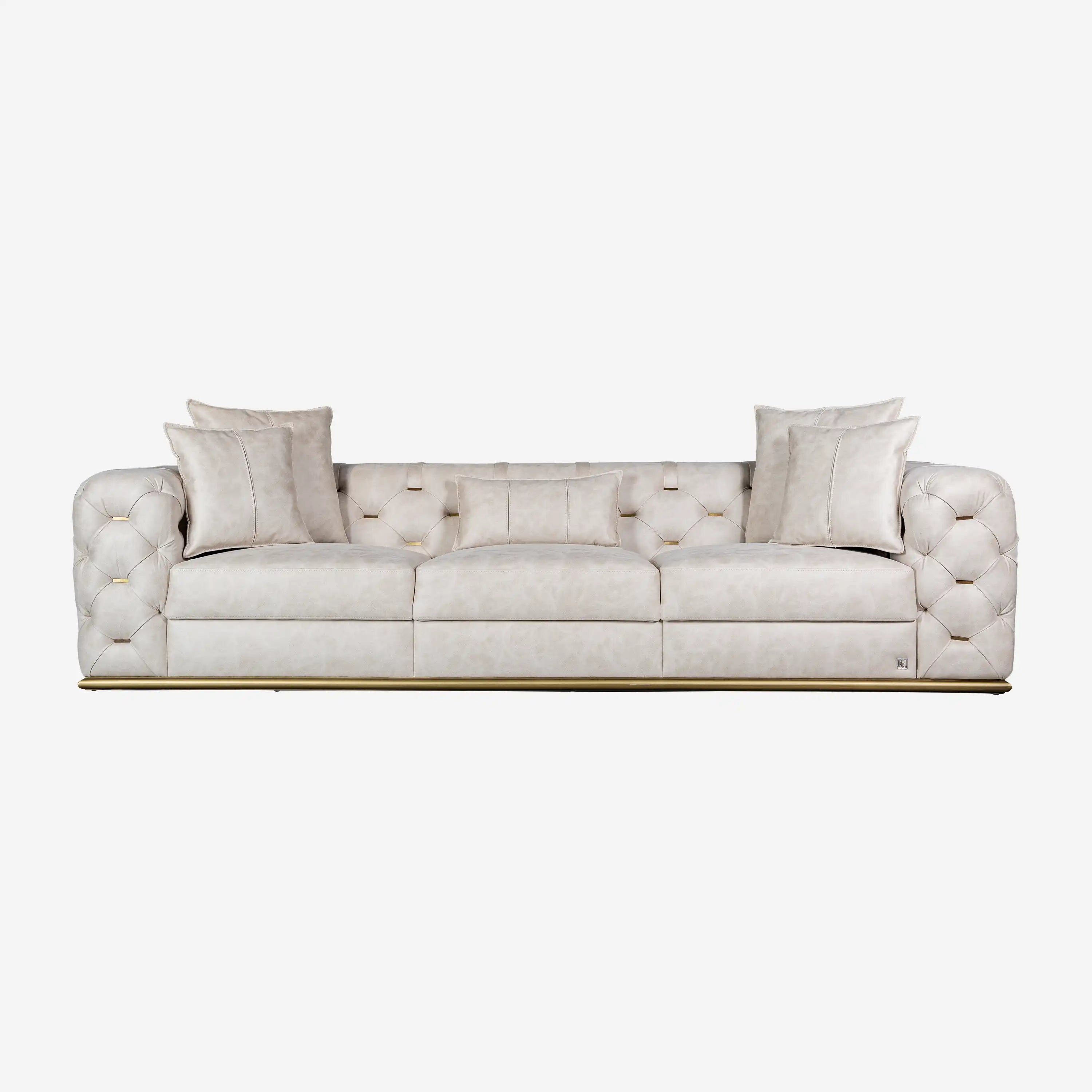 Luxury Sofa Beige 3-Seater