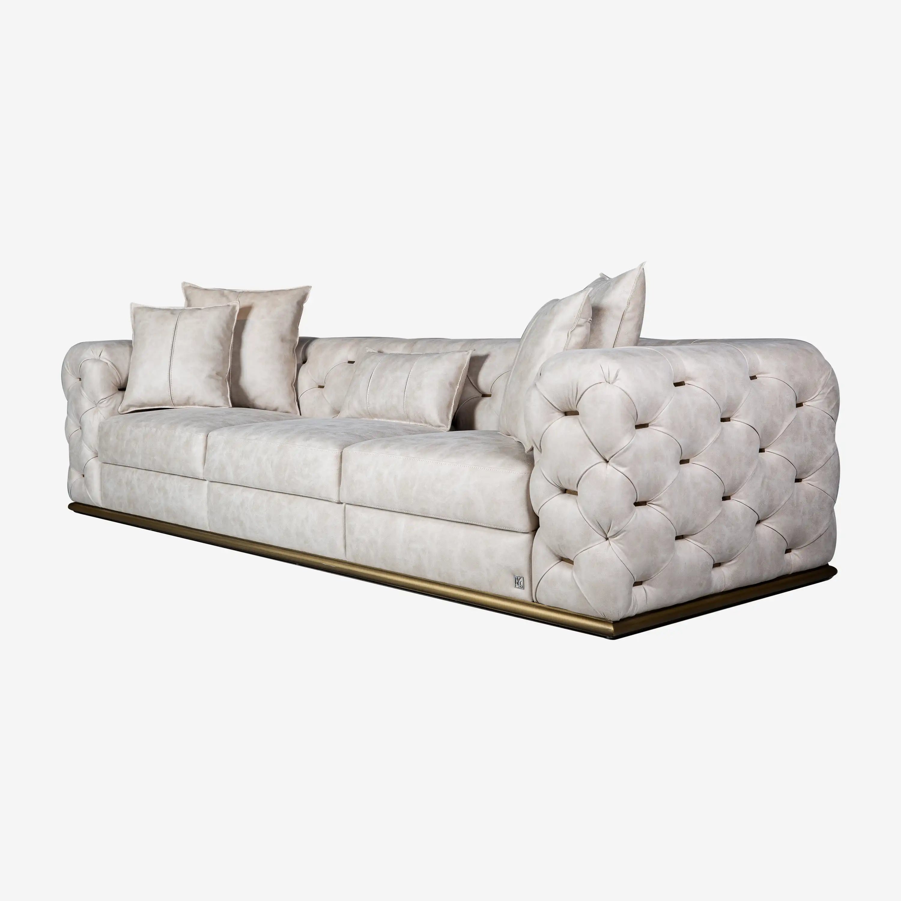 Luxury Sofa Beige 3-Seater