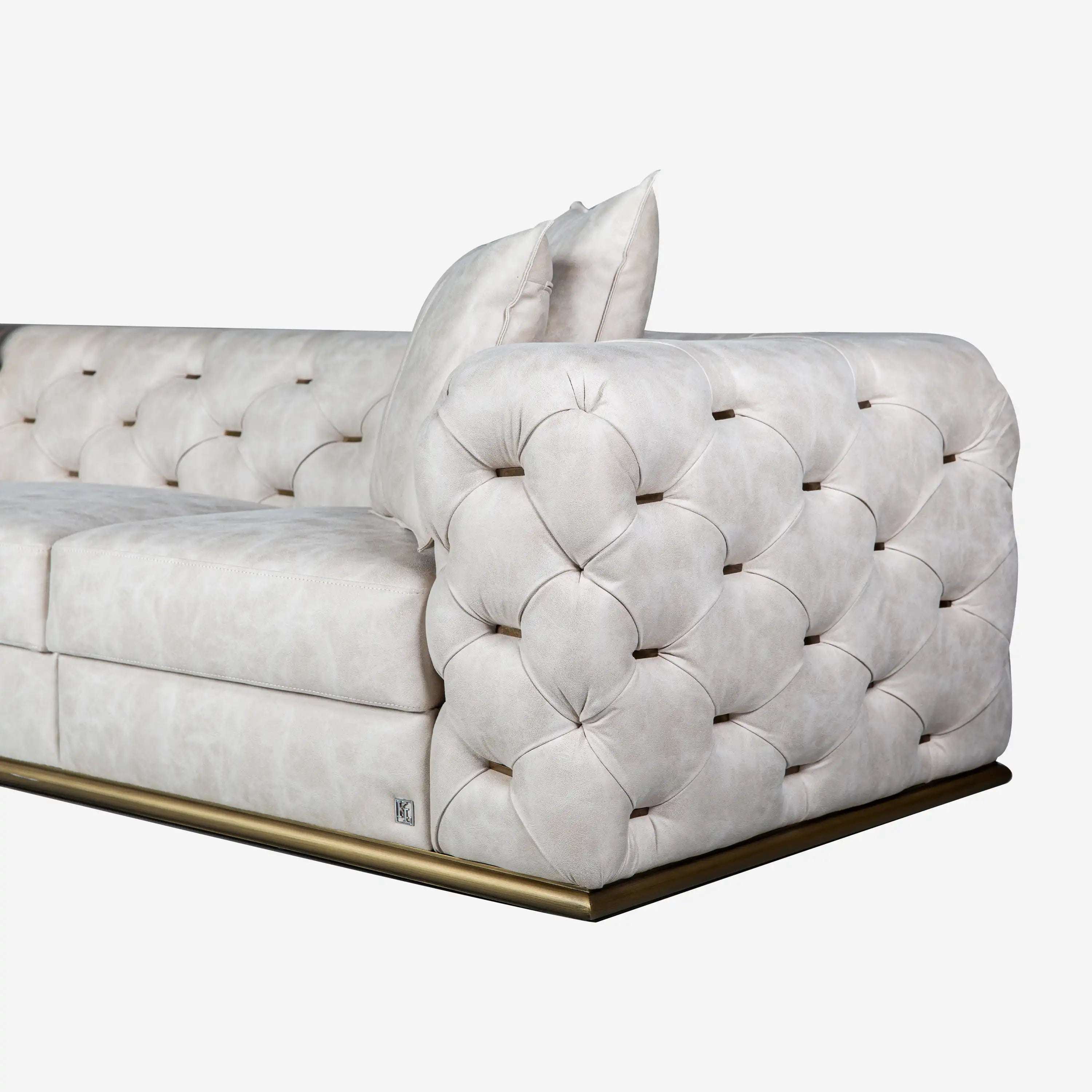 Luxury Sofa Beige 3-Seater