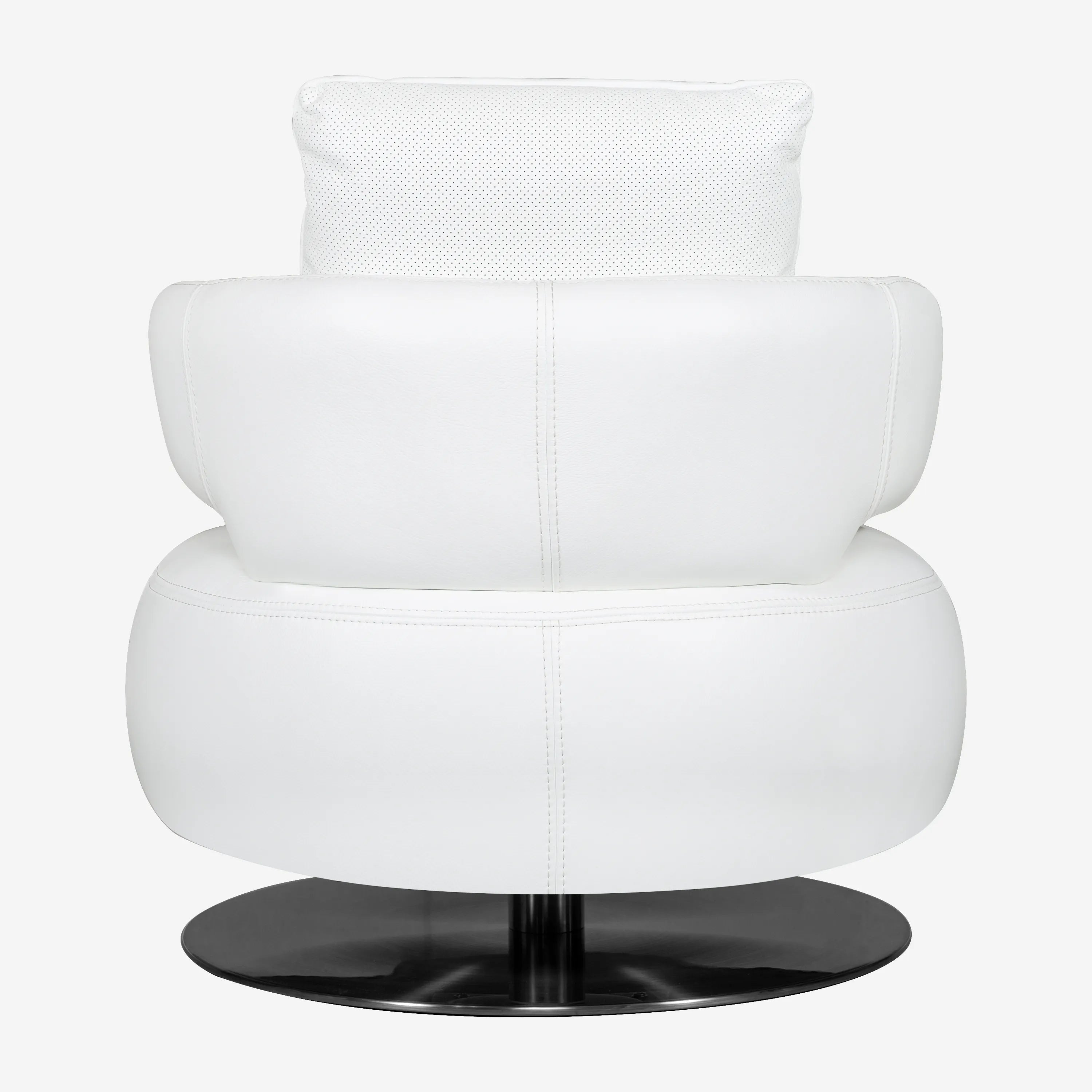 Drissila Leather Armchair White