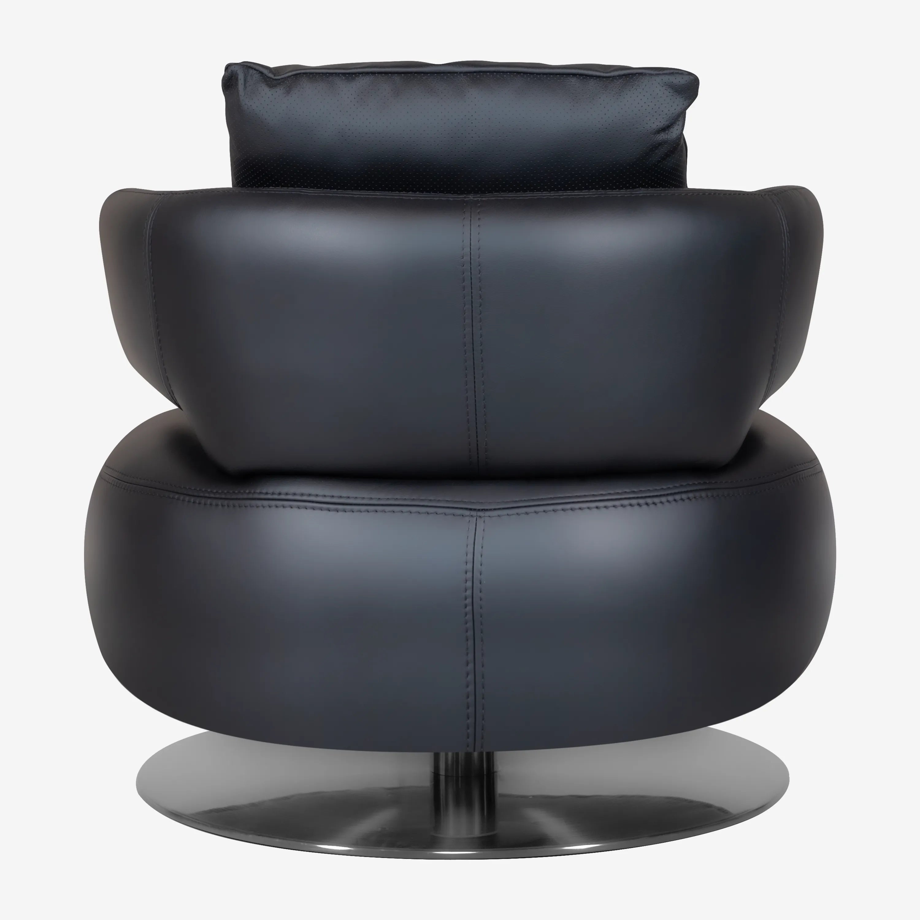 Drissila Leather Armchair Black