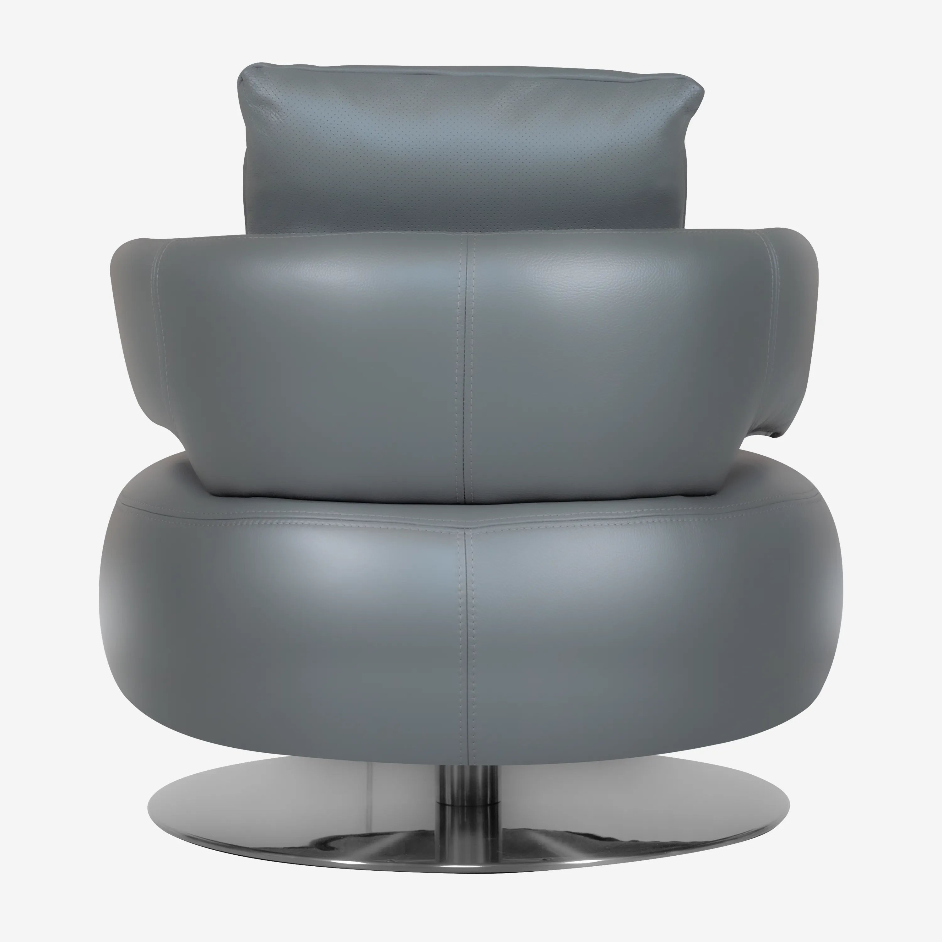 Drissila Leather Armchair Grey