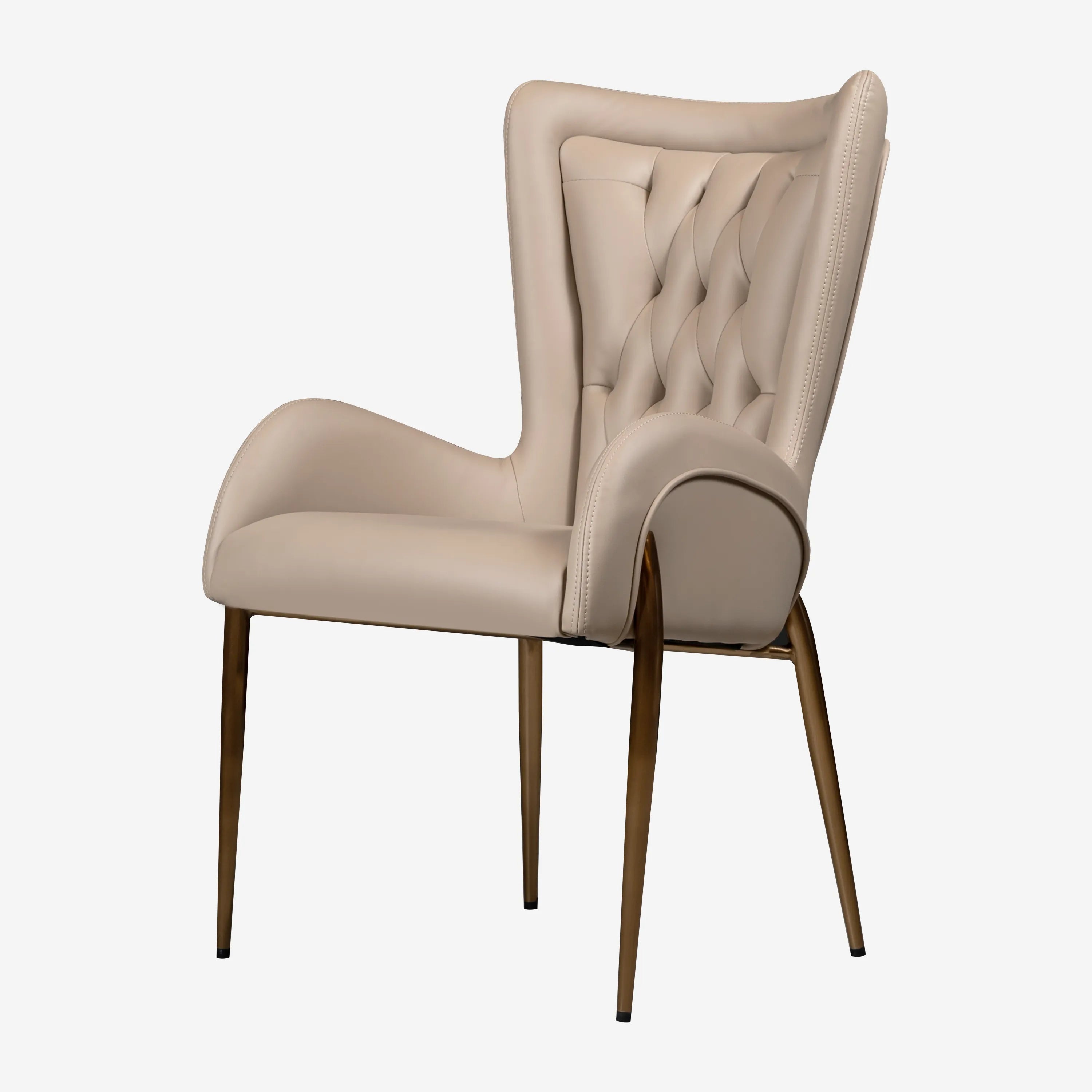 Henry Dining Chair Beige Leather