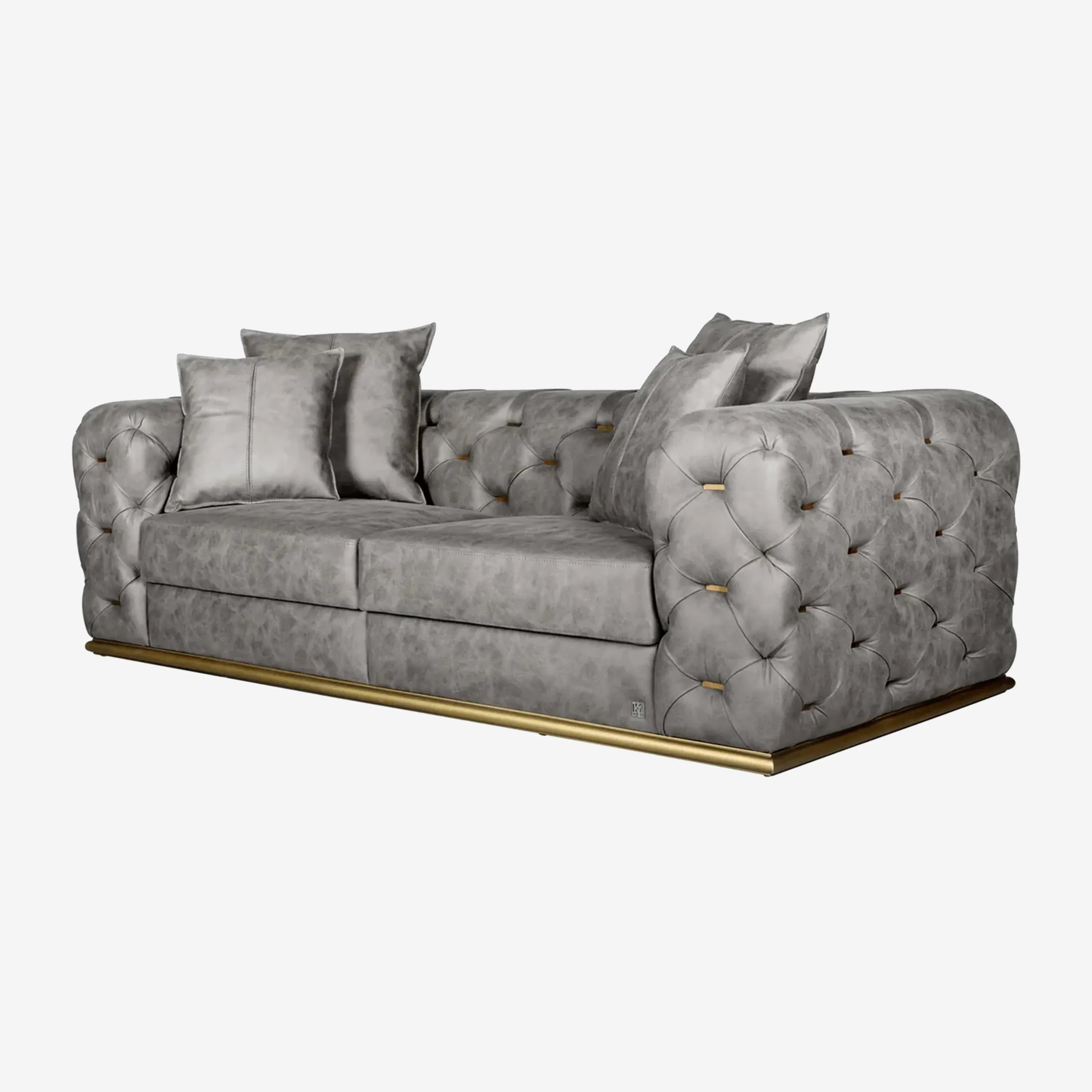 Luxury Sofa Grey 2-Seater