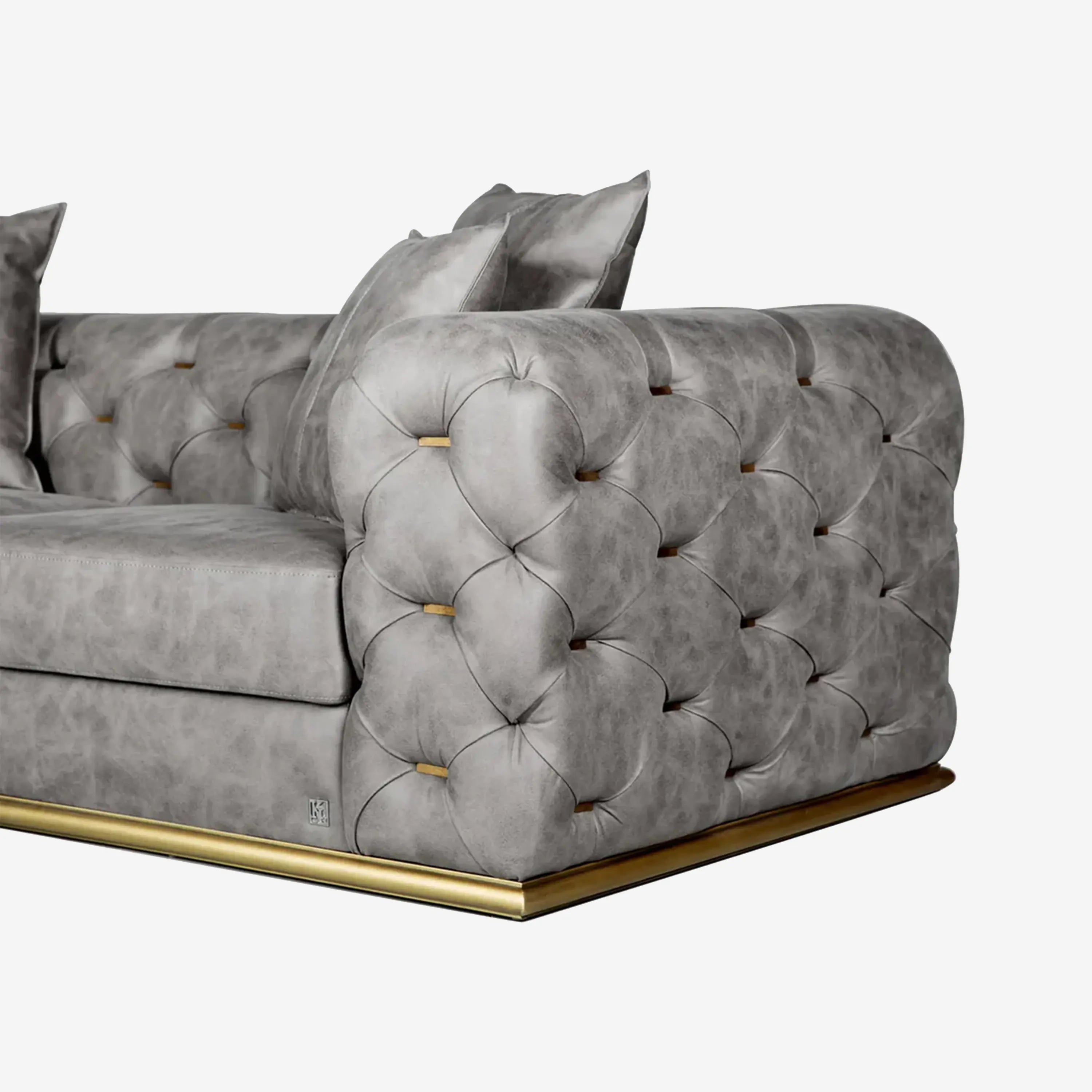 Luxury Sofa Grey 2-Seater