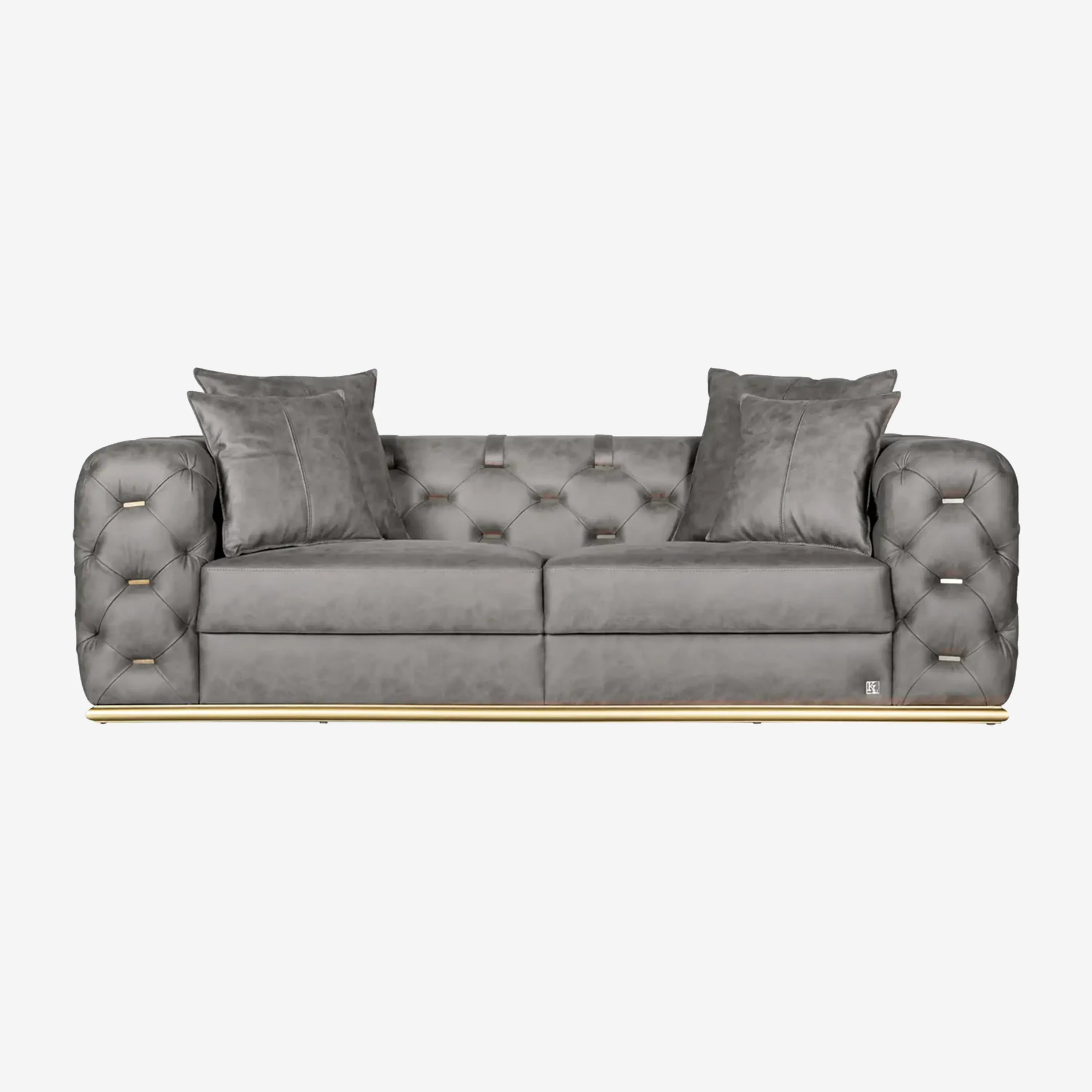 Luxury Sofa Grey 2-Seater