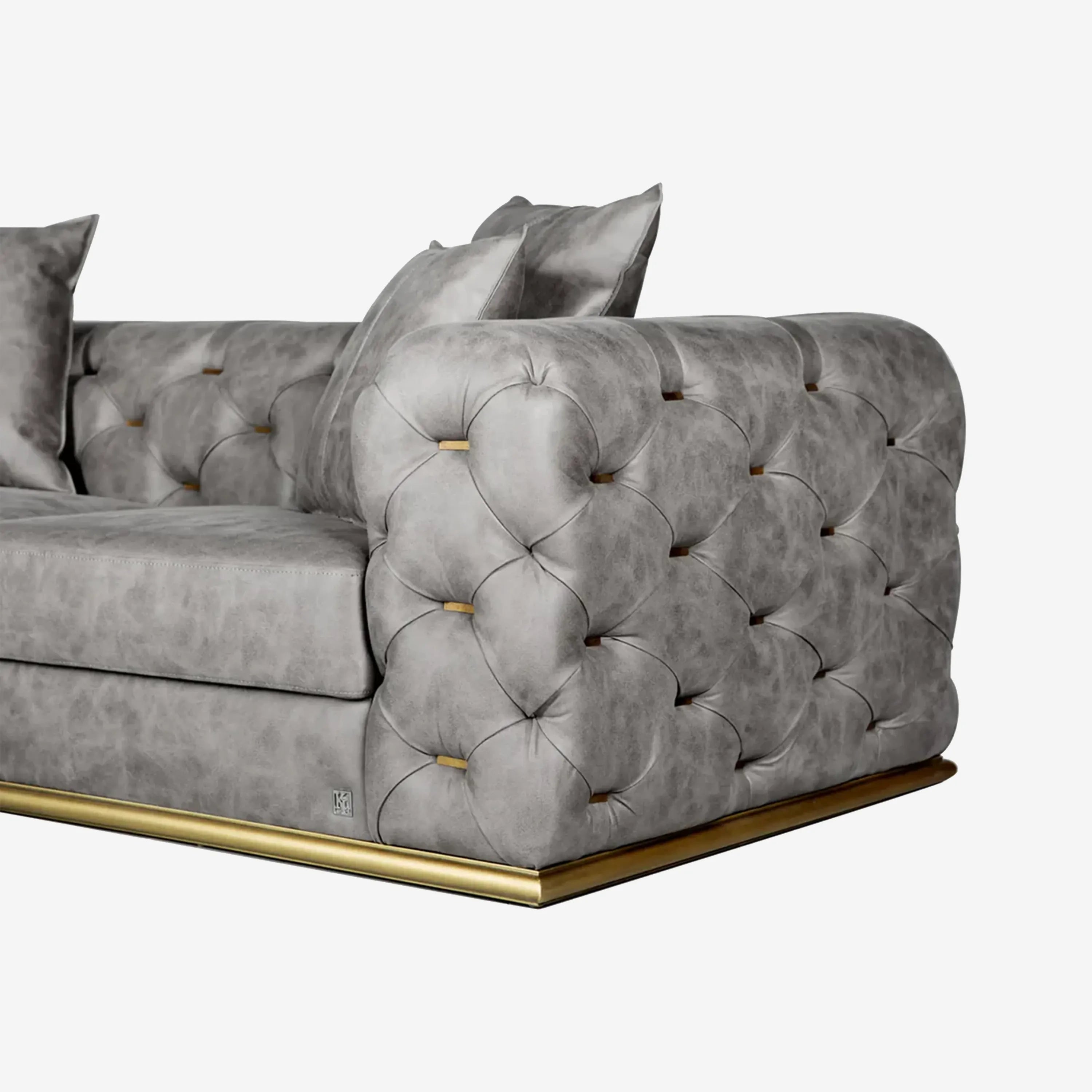 Luxury Sofa Grey 3-Seater