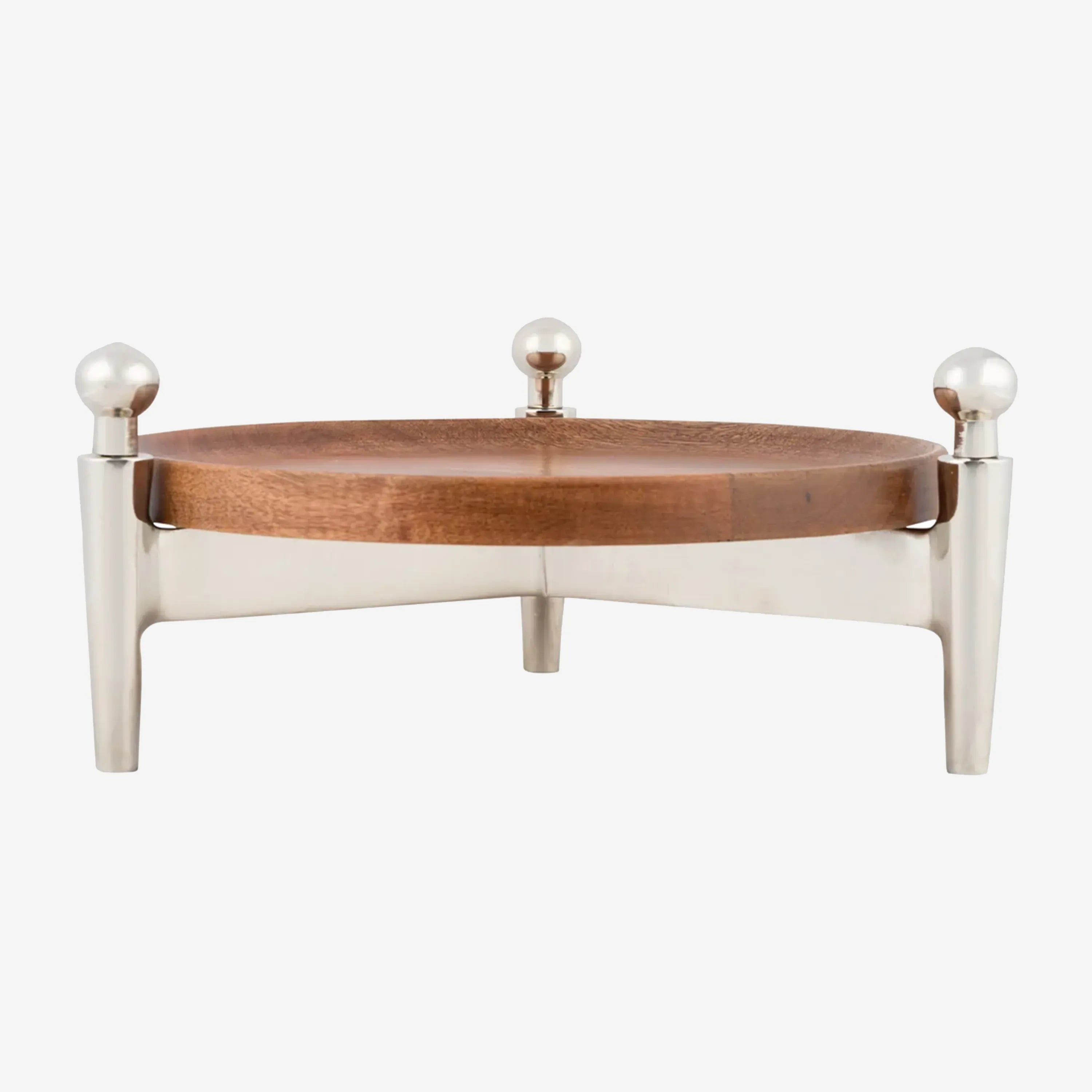 Luna Cake Stand W/Wooden Tray